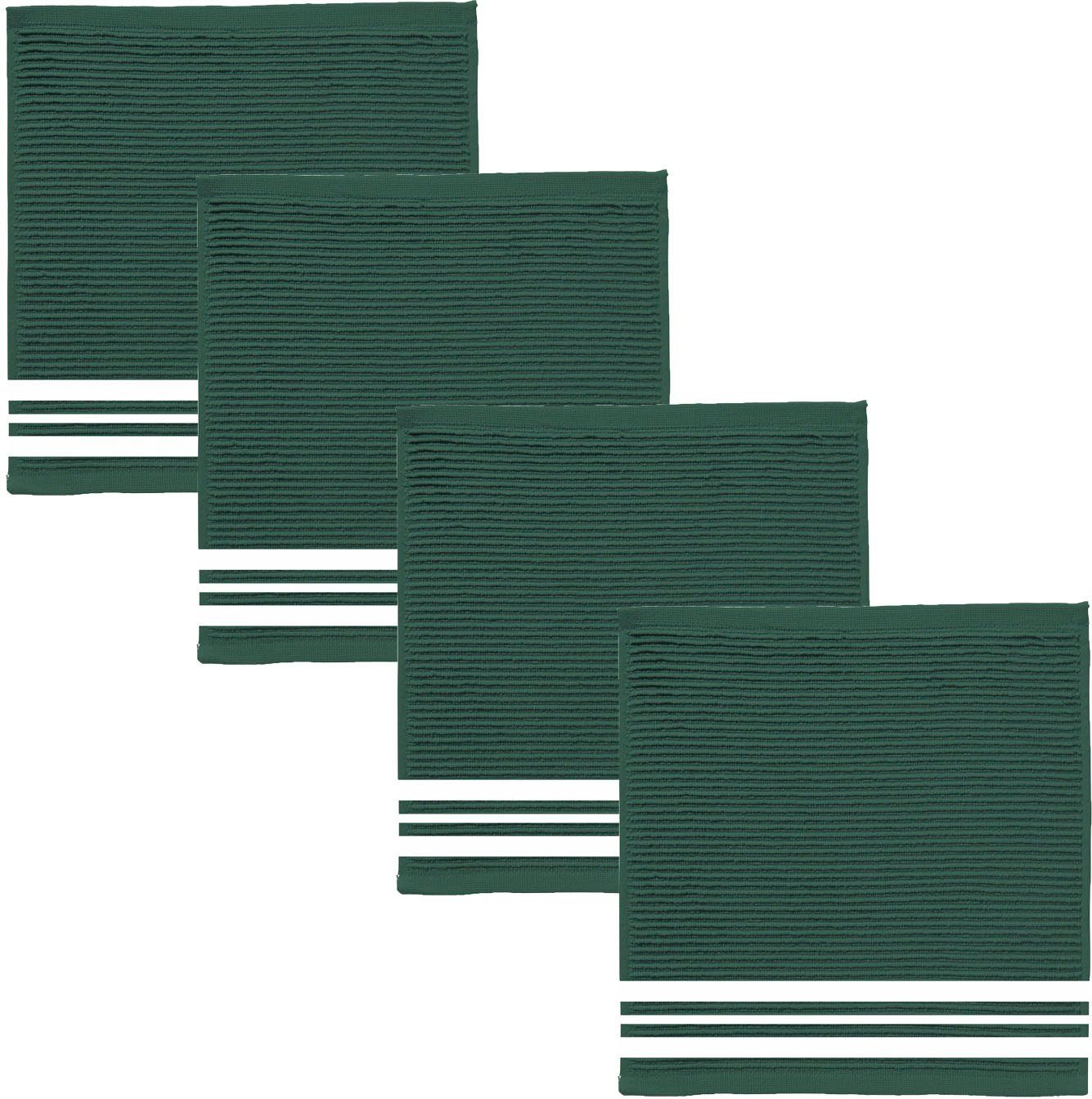 cm 30x30 DDDDD grün Provence, Spültuch (Set, aus Baumwolle, 4-tlg), reiner