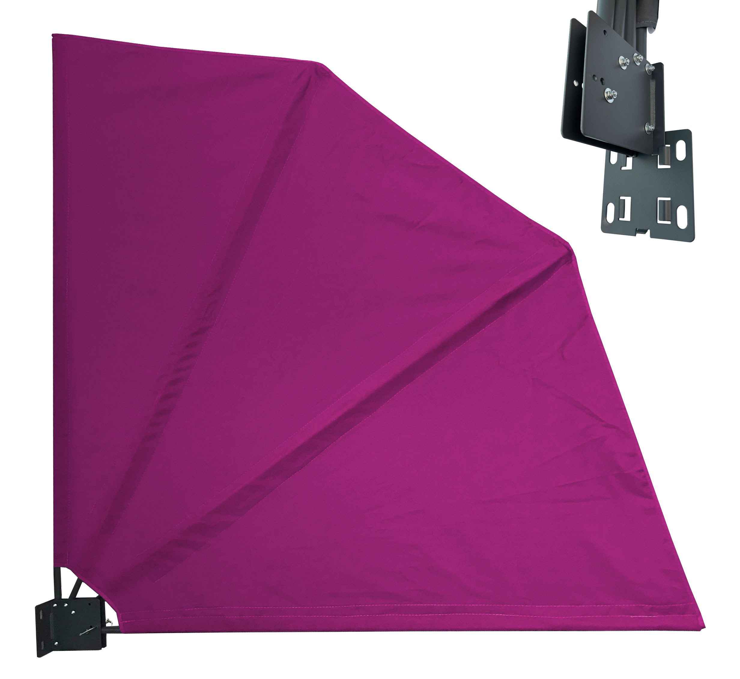 Quick Star Sichtschutzfächer mit Easy Mount Wandplatte, Blickdicht und Wetterfest (1-St)