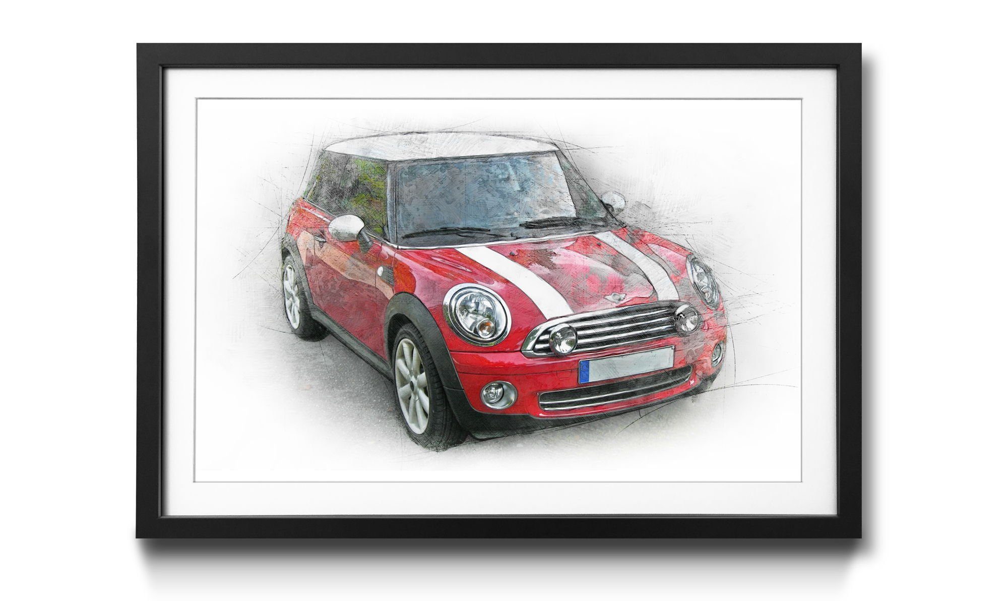 4 Mini, Wandbild, Auto, in Bild erhältlich Great Größen Rahmen WandbilderXXL mit