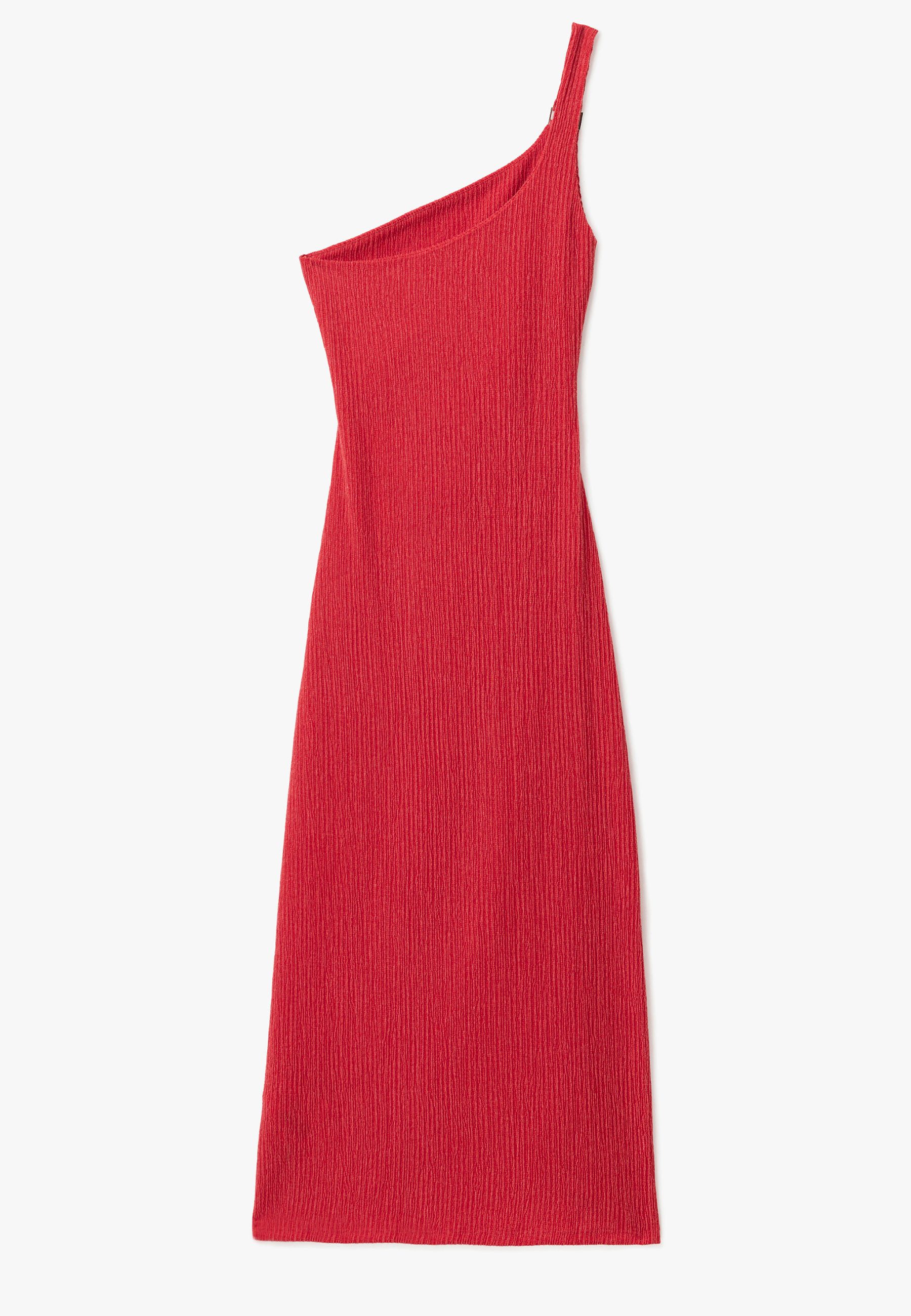 Koton Midikleid Koton Drapierter Midi-Slim-Fit-Dress – Bild 4 von 5
