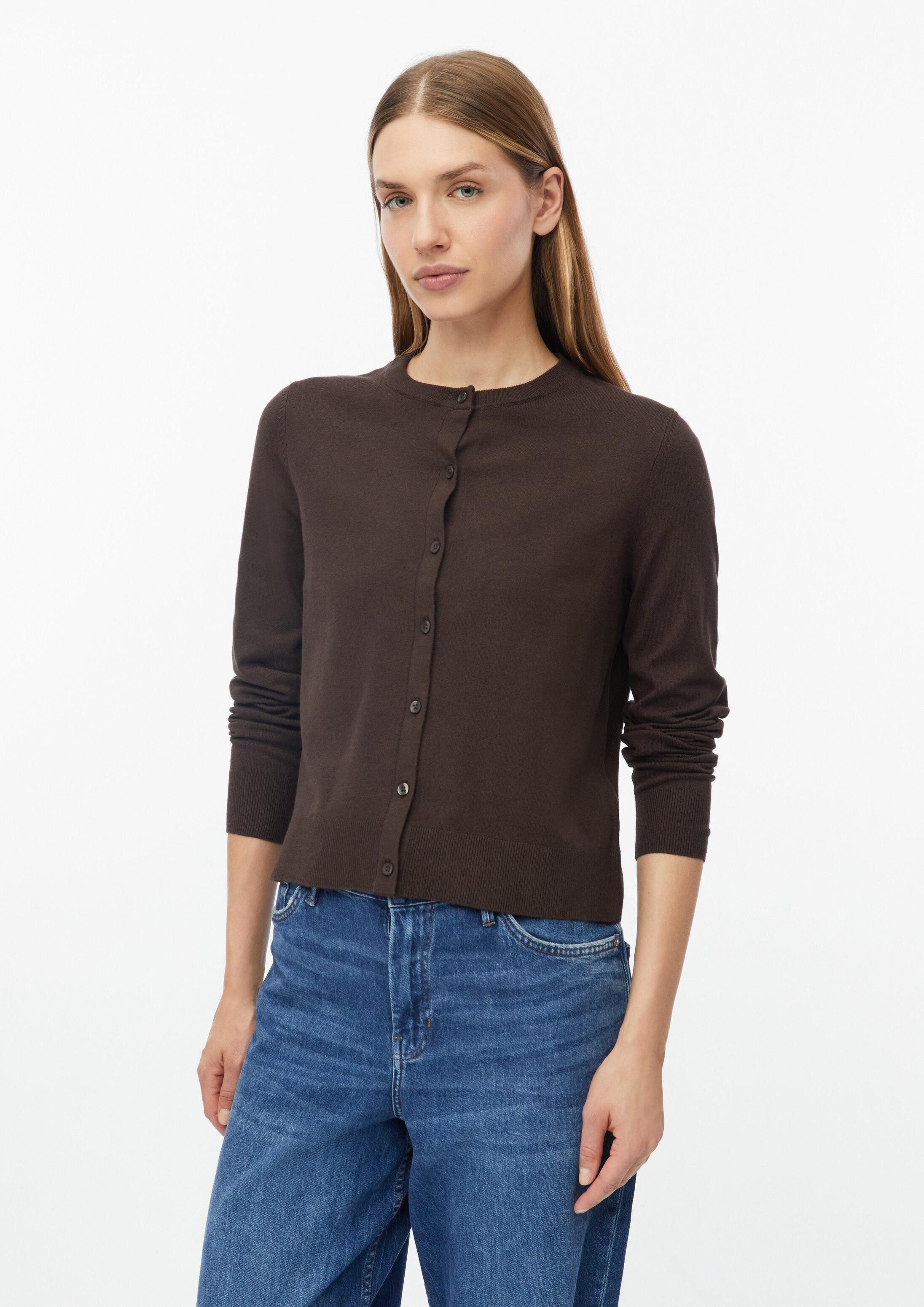 s.Oliver Cardigan Strickjacke Feinstrickjacke mit Rippbündchen