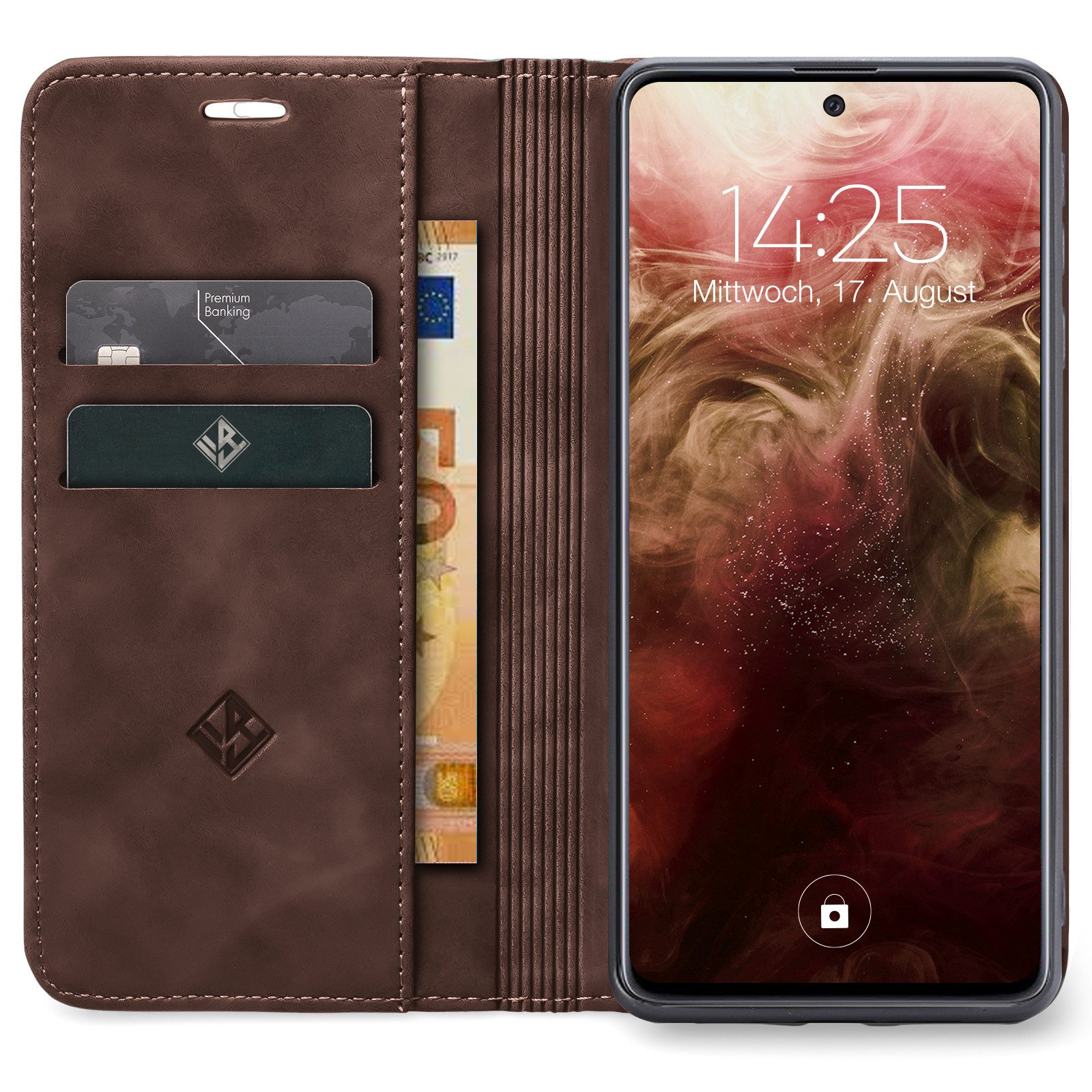 Tec-Expert Handyhülle Tasche Hülle für Samsung Galaxy A51 6.5 Zoll, 6.5, Cover Klapphülle Case mit Kartenfach Fliphülle aufstellbar