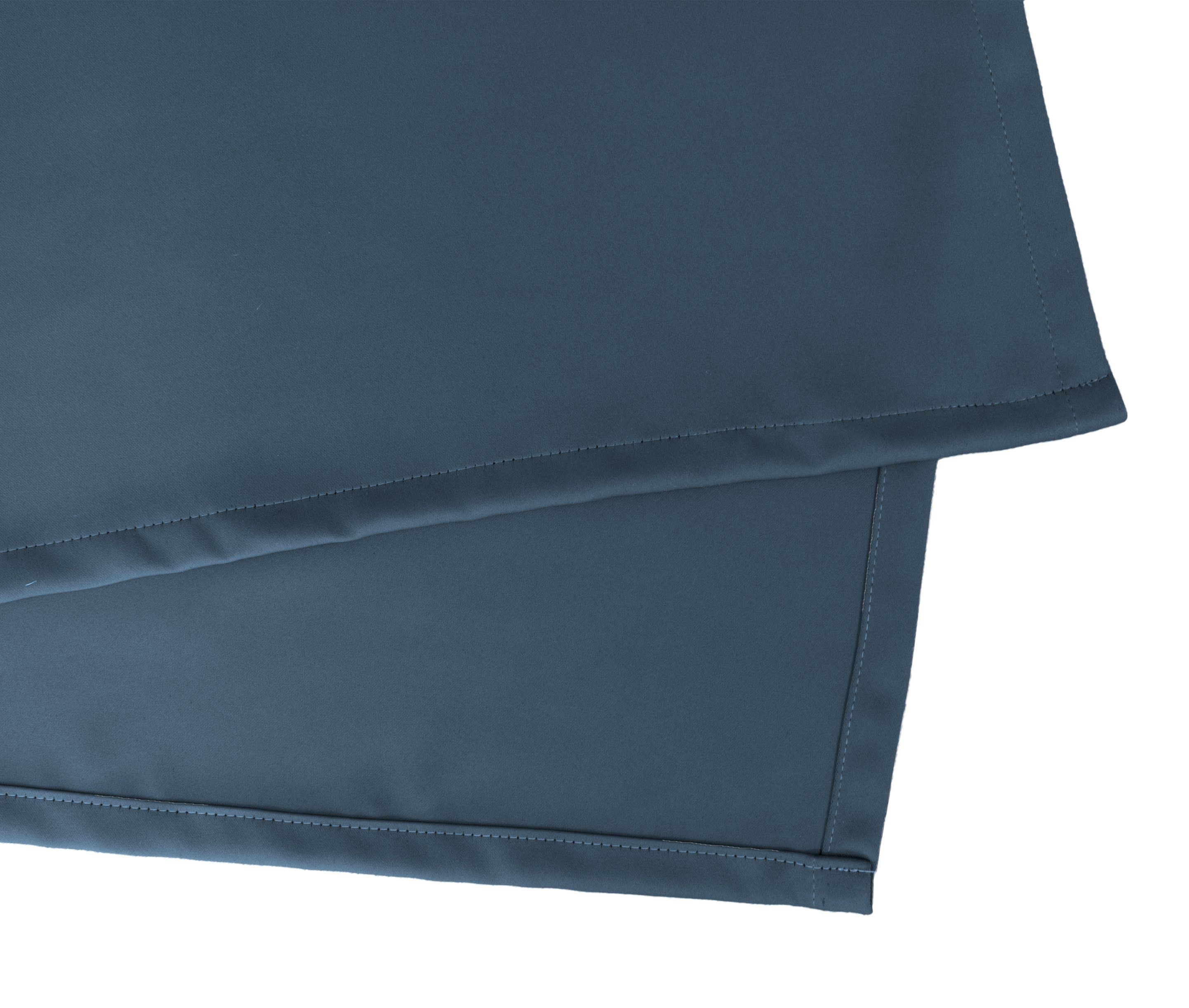 Leon, St), Uni Polyester, Polyester, Abdunklung, VHG, Verdunkelungsvorhang blau verdunkelnd, (1 Kräuselband