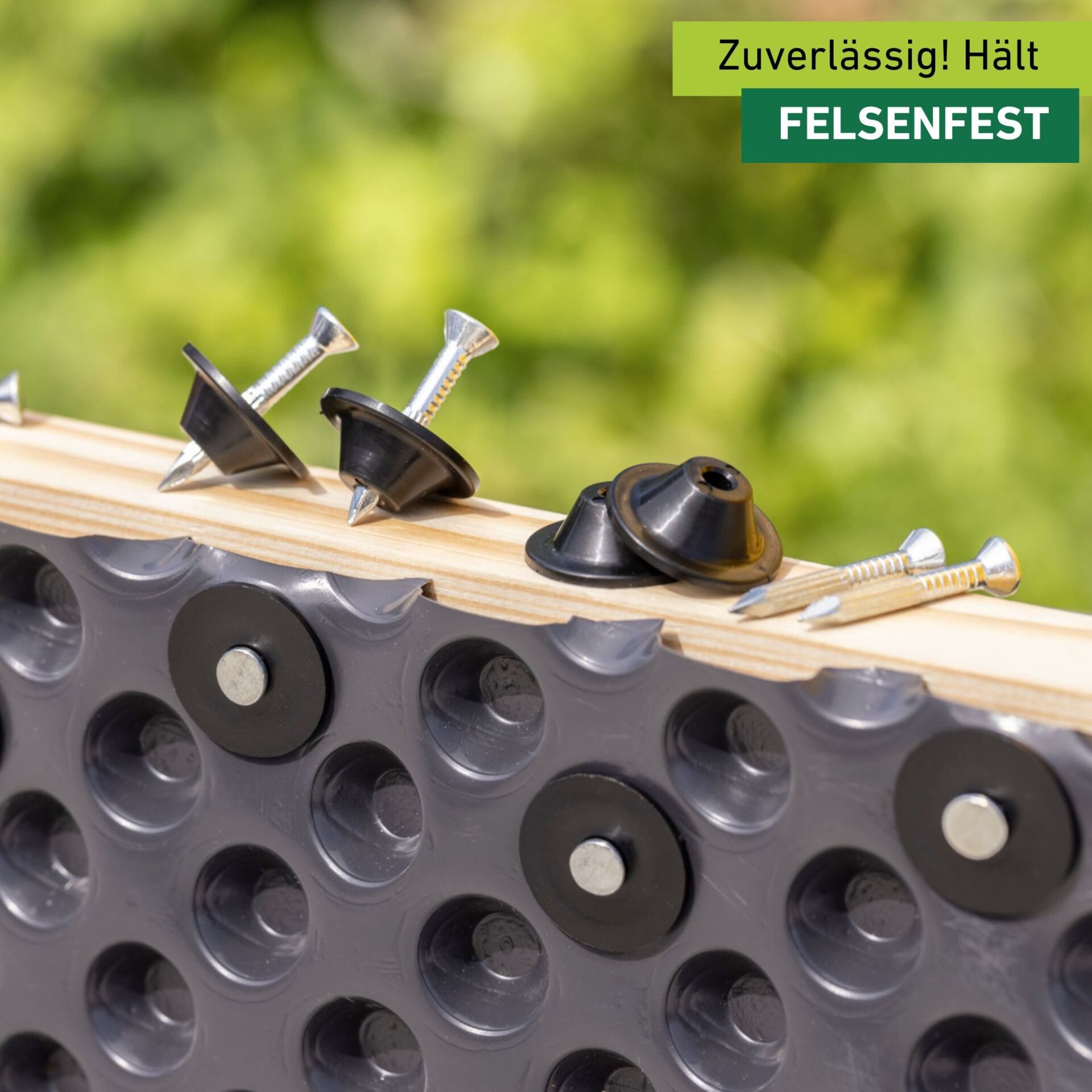 Windhager Hochbeet Befestigungsnägel für Hochbeet Noppenfolie 100 Stk. (100 St), robuste Stahl Dichtnägel für Noppenbahn 3,5 x 30 mm – Bild 2 von 5