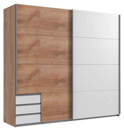 Wimex Kleiderschrank Emden (Emden, 1-St., Kleiderschrank) 225cm weiß plankeneiche