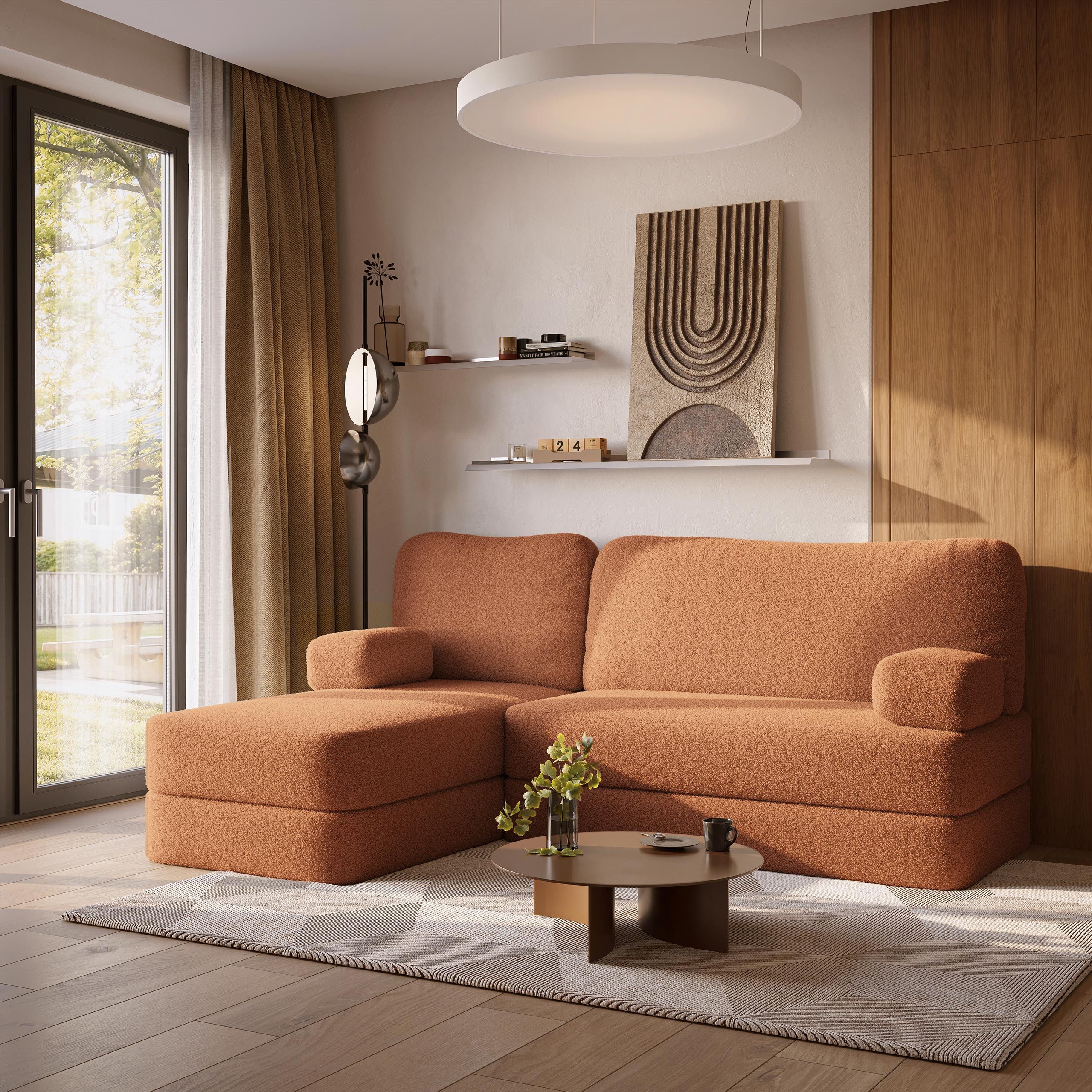 Masseno Ecksofa SABI modulares Boneless Sofa mit Schlaffunktion