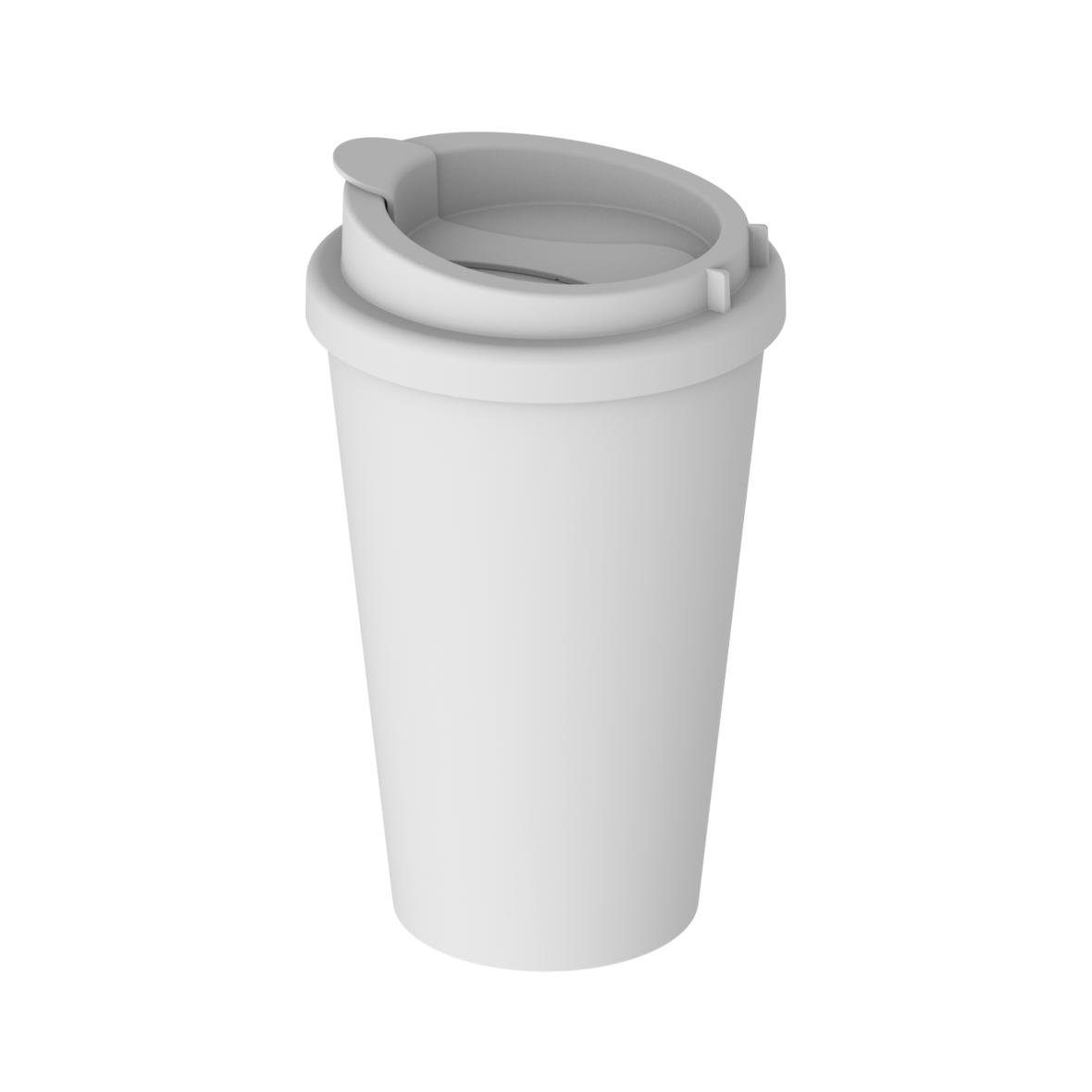 elasto Coffee-to-go-Becher 350 ml doppelwandiger Kaffeebecher als Mehrwegbecher, Isolierbecher, Teebecher, Coffee Mug, recycled Becher, Made in Germany