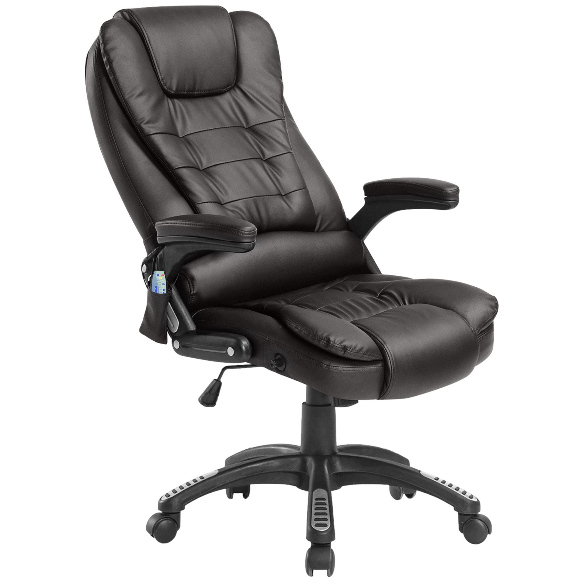 MC Star Bürostuhl Massagesessel, Bürosessel, Chefsessel, Gamingsessel (mit 6 Punkt Vibrations Massage, Wärmefunktion, Kunstleder)