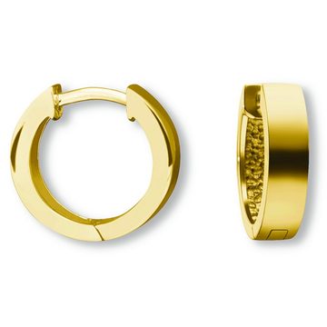 ONE ELEMENT Paar Creolen Ohrringe Creolen aus 585 Gelbgold Ø 14,0 x 4,0 mm, Damen Gold Schmuck