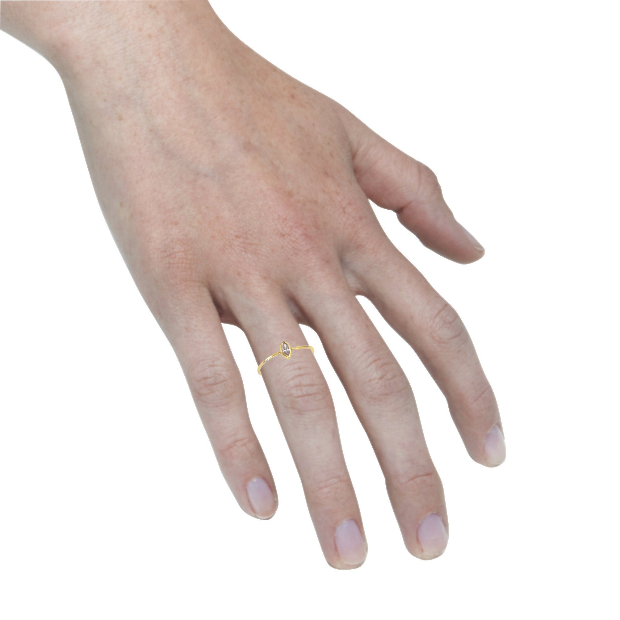 CELESTA Fingerring Gold 375 Zirkonia weiß