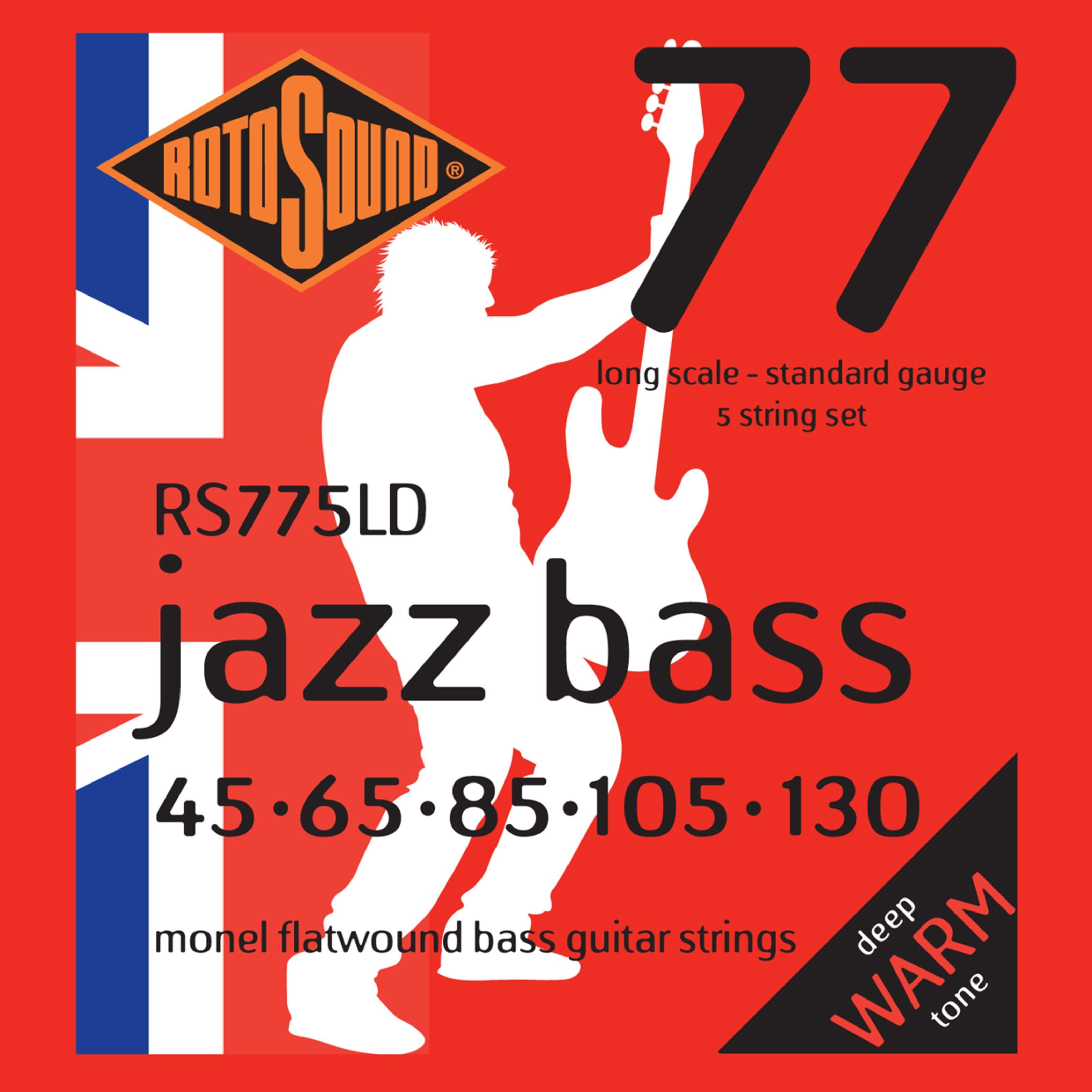 Rotosound Saiten, Bass Saiten RS775LD 45-130 Jass Bass 77, Monel Flatwound