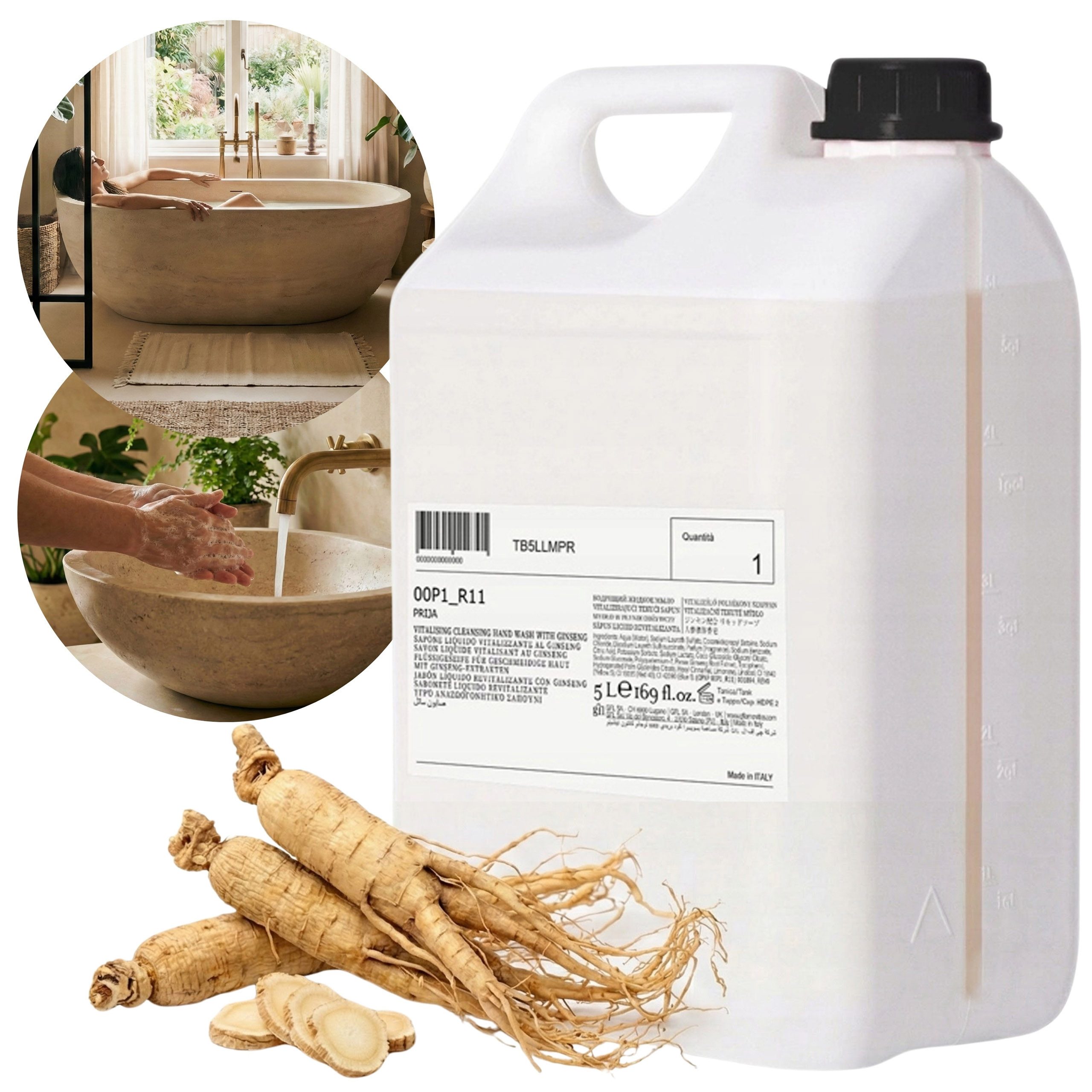 PRIJA Flüssigseife PRIJA 2in1 Flüssigseife mit Ginseng-Extrakt, vegan, Nachfüllung