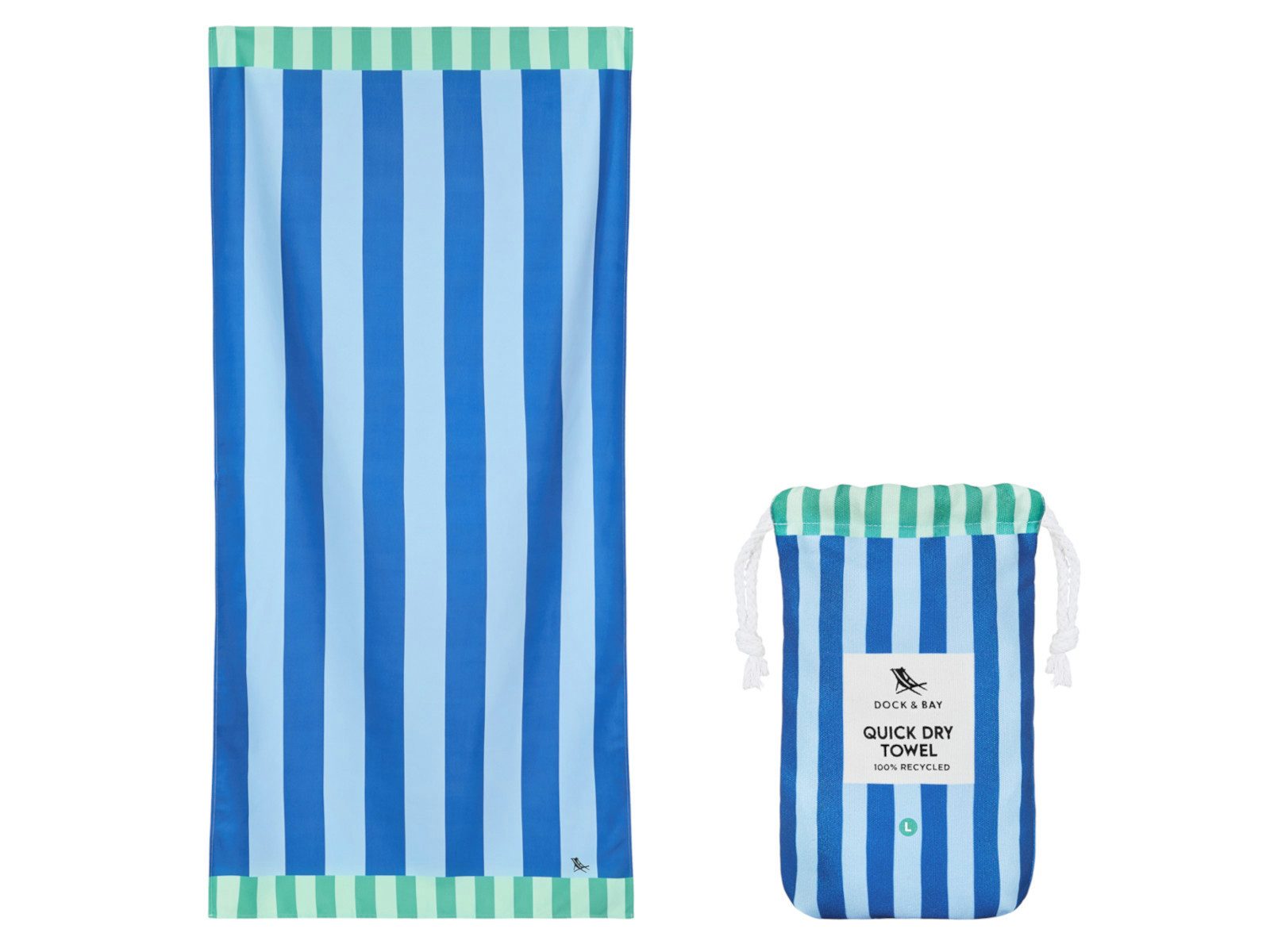 Dock & Bay LTD c/o Strandtuch Beach Towel XL Blue Sky 200x90cm, 100% Polyester (TOWLB-DES-XL-BLUSKY)