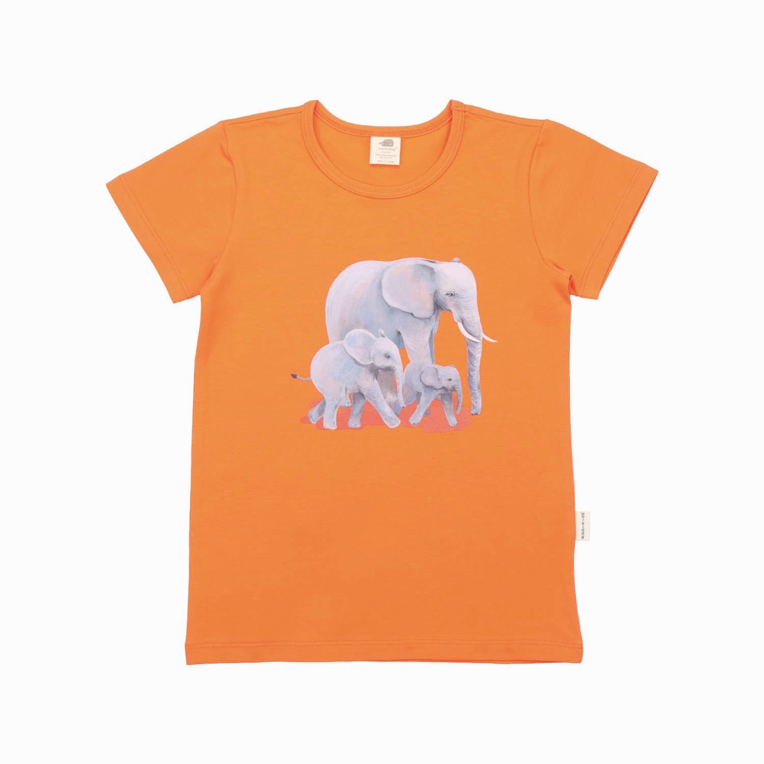 Walkiddy T-Shirt Bio-Baumwoll T-Shirt mit fröhlichem Elefantendruck Bio Baumwolle,GOTS,Kinderbekleidung,nachhaltige Klamotten,T-Shirt