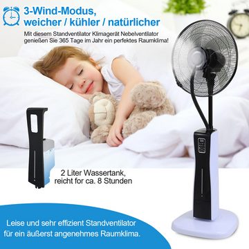 Clanmacy Turmventilator Standventilator 75w Einstellung Leise für Schlafzimmer Wohnzimmer