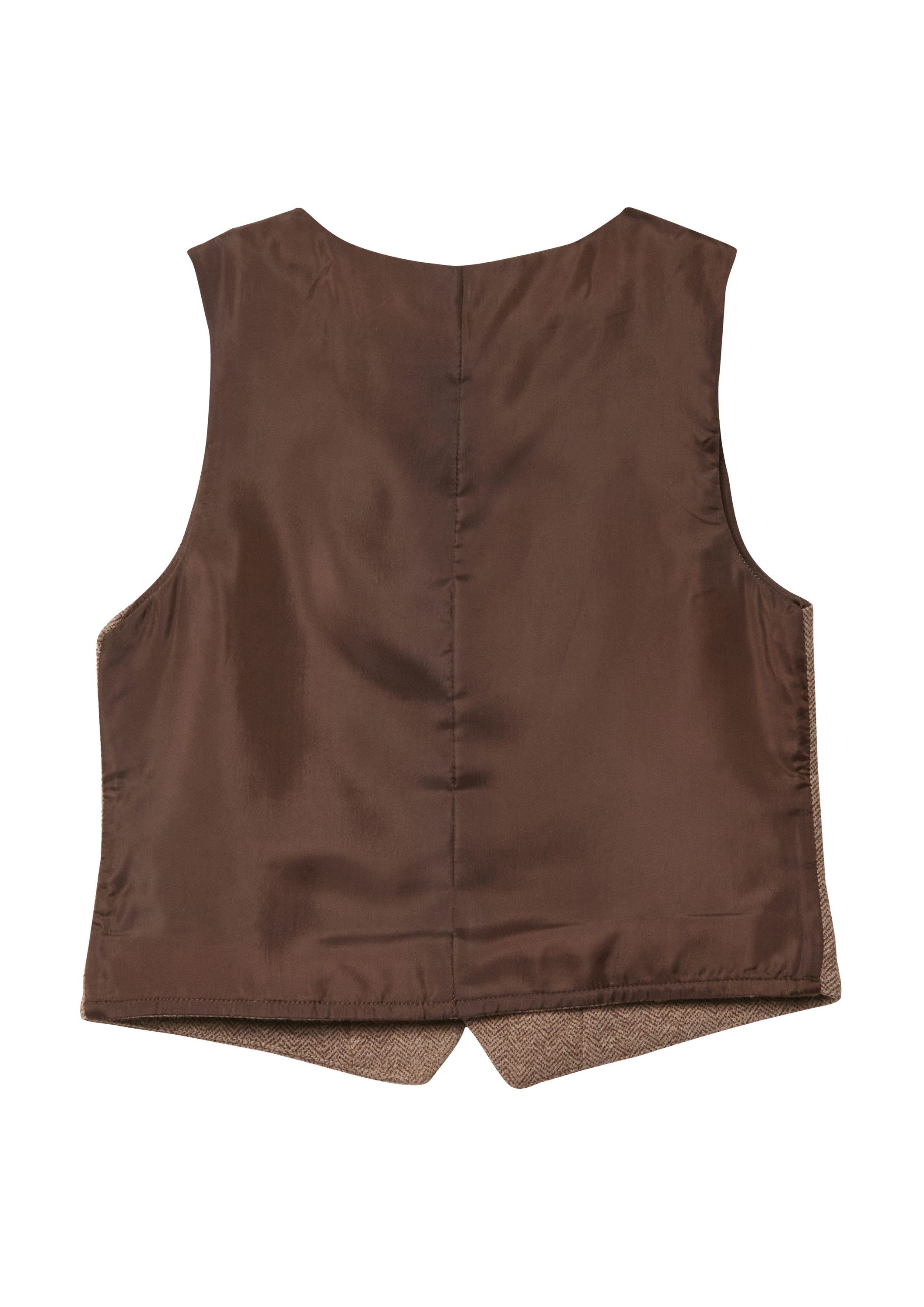 s.Oliver Jackenblazer Indoor-Weste Festliche Anzugsweste mit Herringbone-Muster