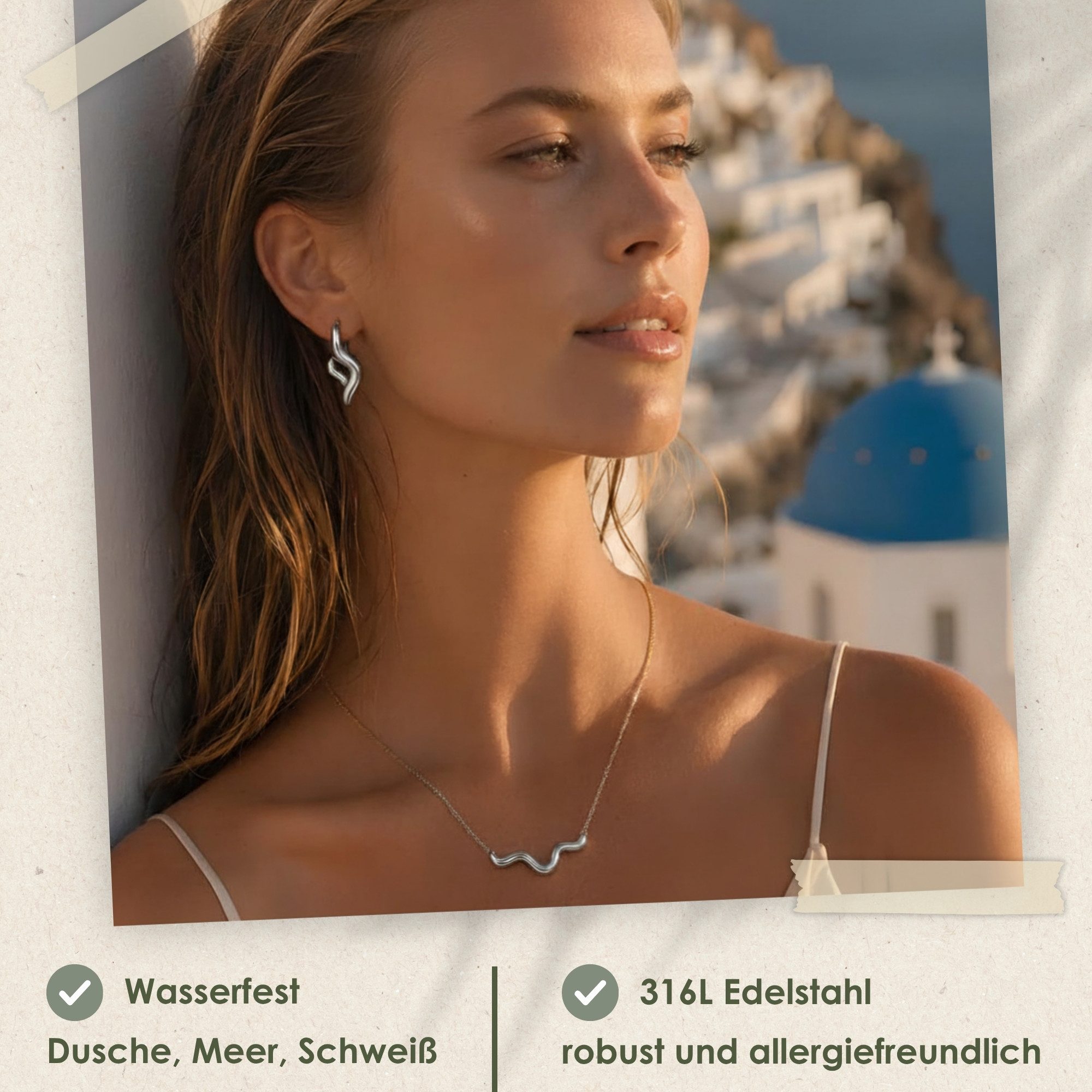 Heideman Schmuck-Adventskalender Summerbox Santorini silberfarben, Schmuckset mehrteilig Schmuck für Frauen - 5 Schmuckstücke