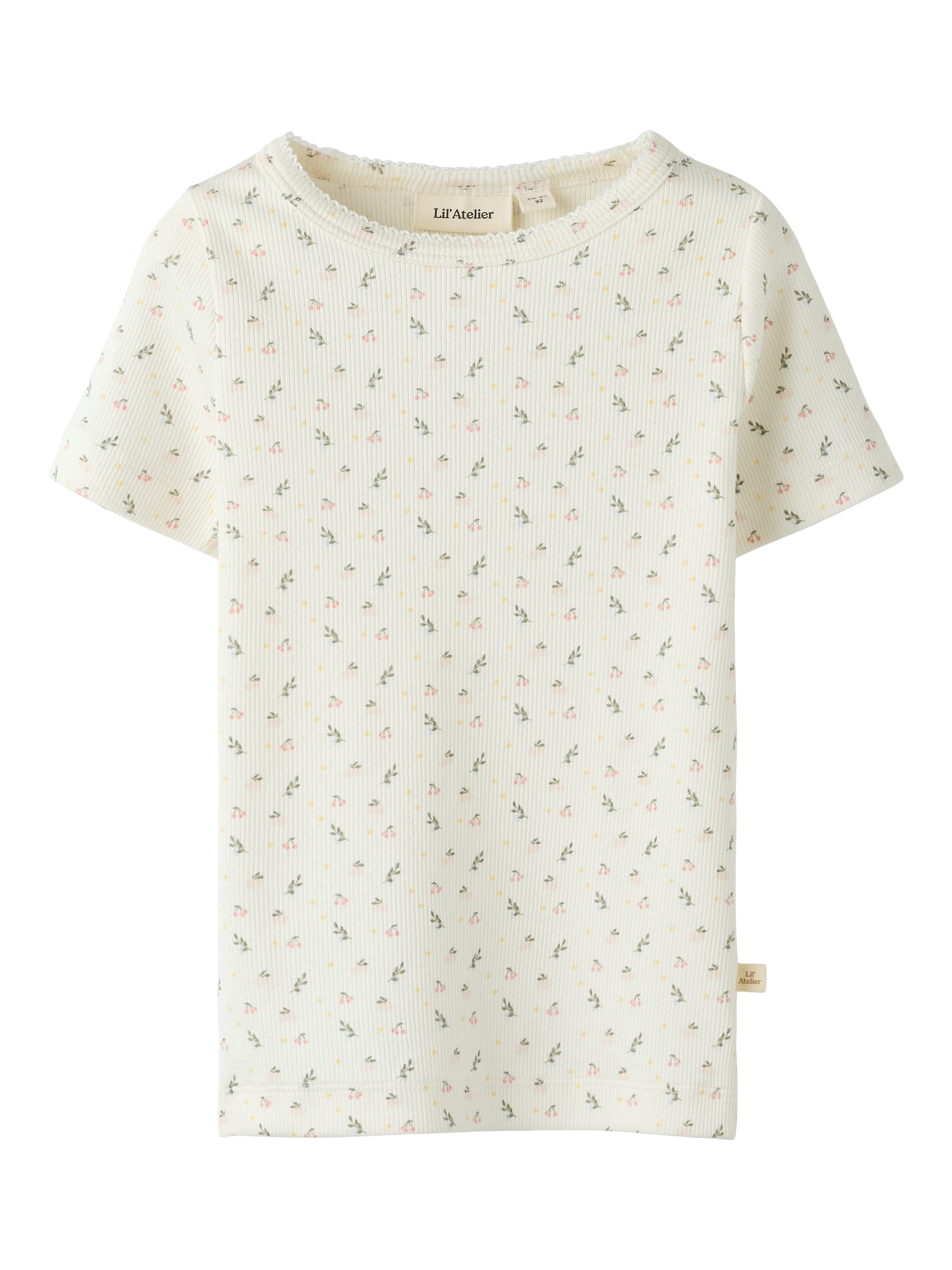 Lil' Atelier T-Shirt NMFGAGO SS SLIM TOP LIL NOOS Baumwollmischung, Druck, Kurzarm
