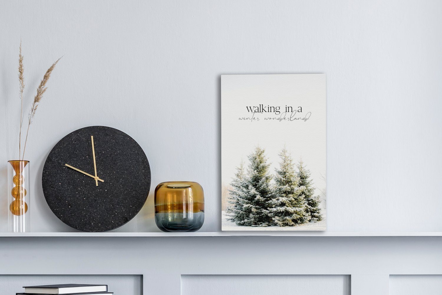 OneMillionCanvasses® Leinwandbild Weihnachtsbaum - Schnee - günstig online kaufen