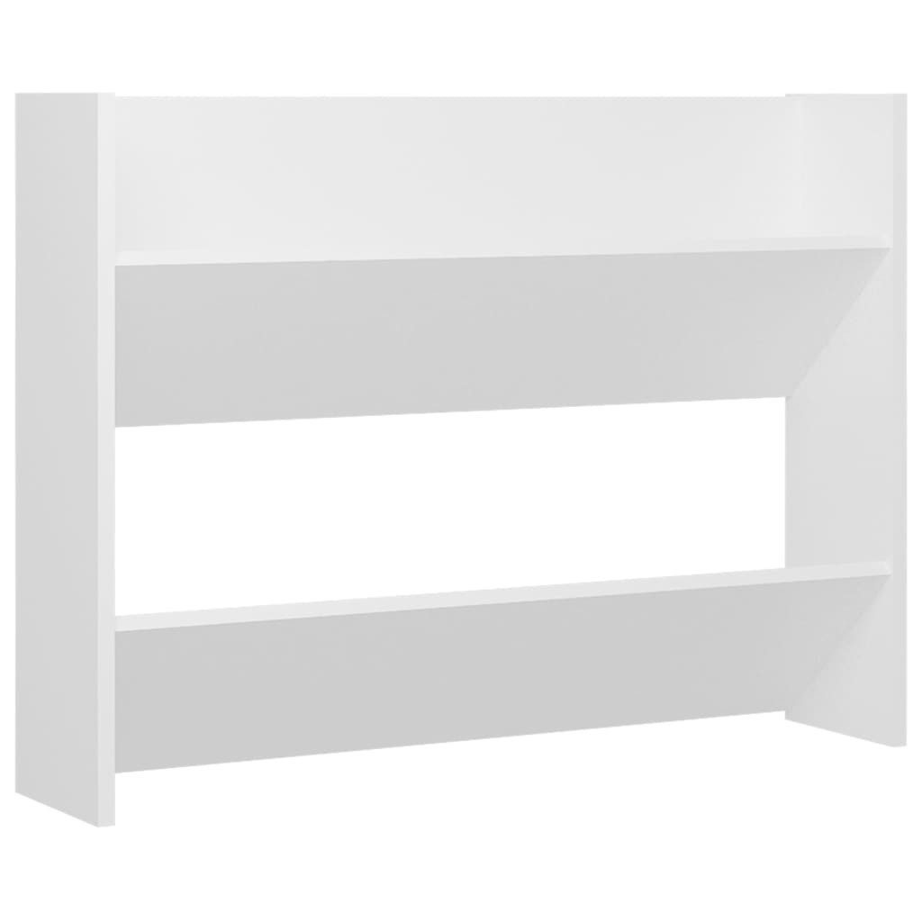 vidaXL Schuhschrank NA Wand-Schuhschrank Weiß 80x18x60 cm Spanplatte