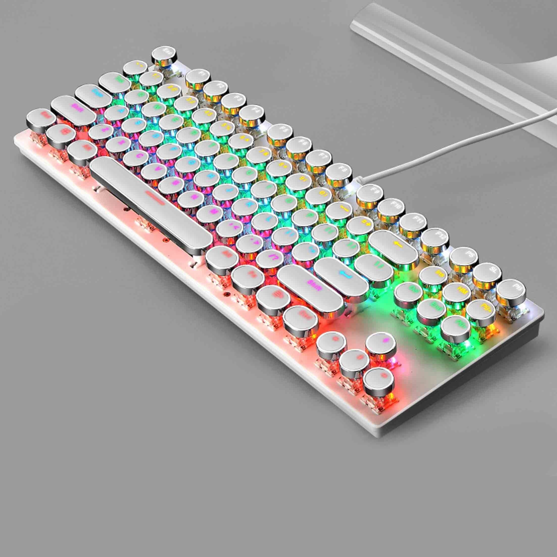 Diida Tastatur, mechanische Tastatur,Hot-swap-fähige Tastatur,Punk-Keyboard Tastatur (RGB-Hintergrundbeleuchtung, mechanische Welle)