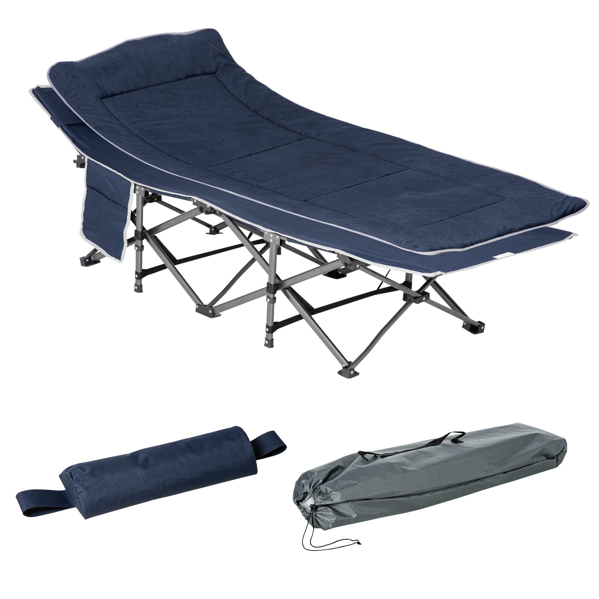 Outsunny Feldbett klappbares Klappbett (Campingbett mit günstig online kaufen