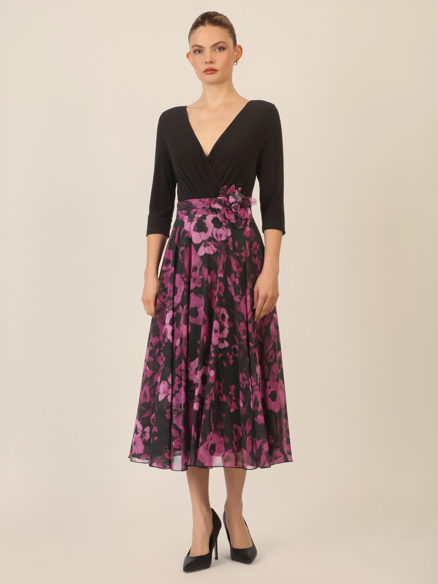 Apart Chiffonkleid mit Wickeloptik in Oberteil günstig online kaufen