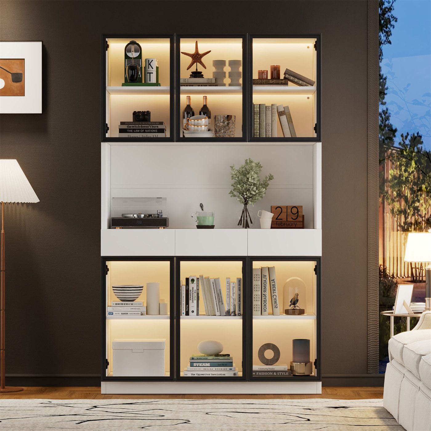autolock Glasvitrine Glasschrank Tür 200cm hoch günstig online kaufen