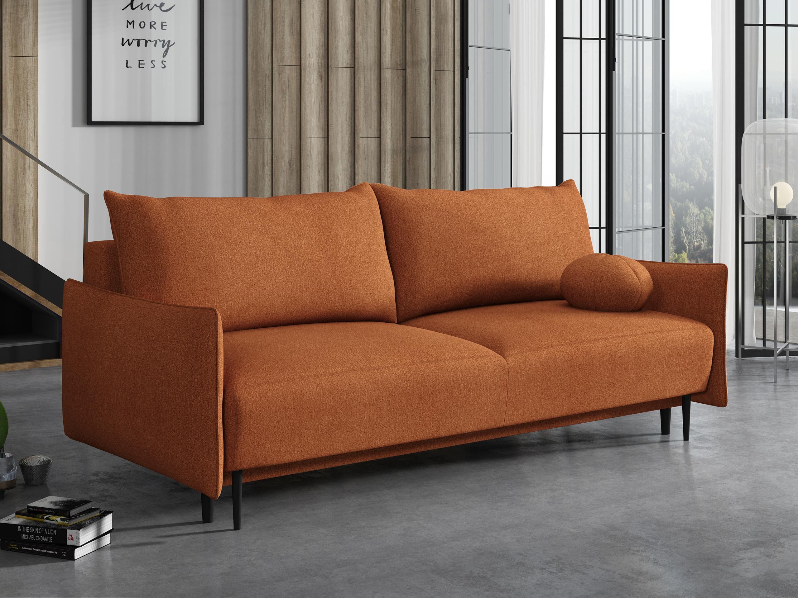 MIRJAN24 Schlafsofa Dalia, mit Bettkasten und Schlaffunktion, Schwarze Metallfüße, Aufklappmechanismus