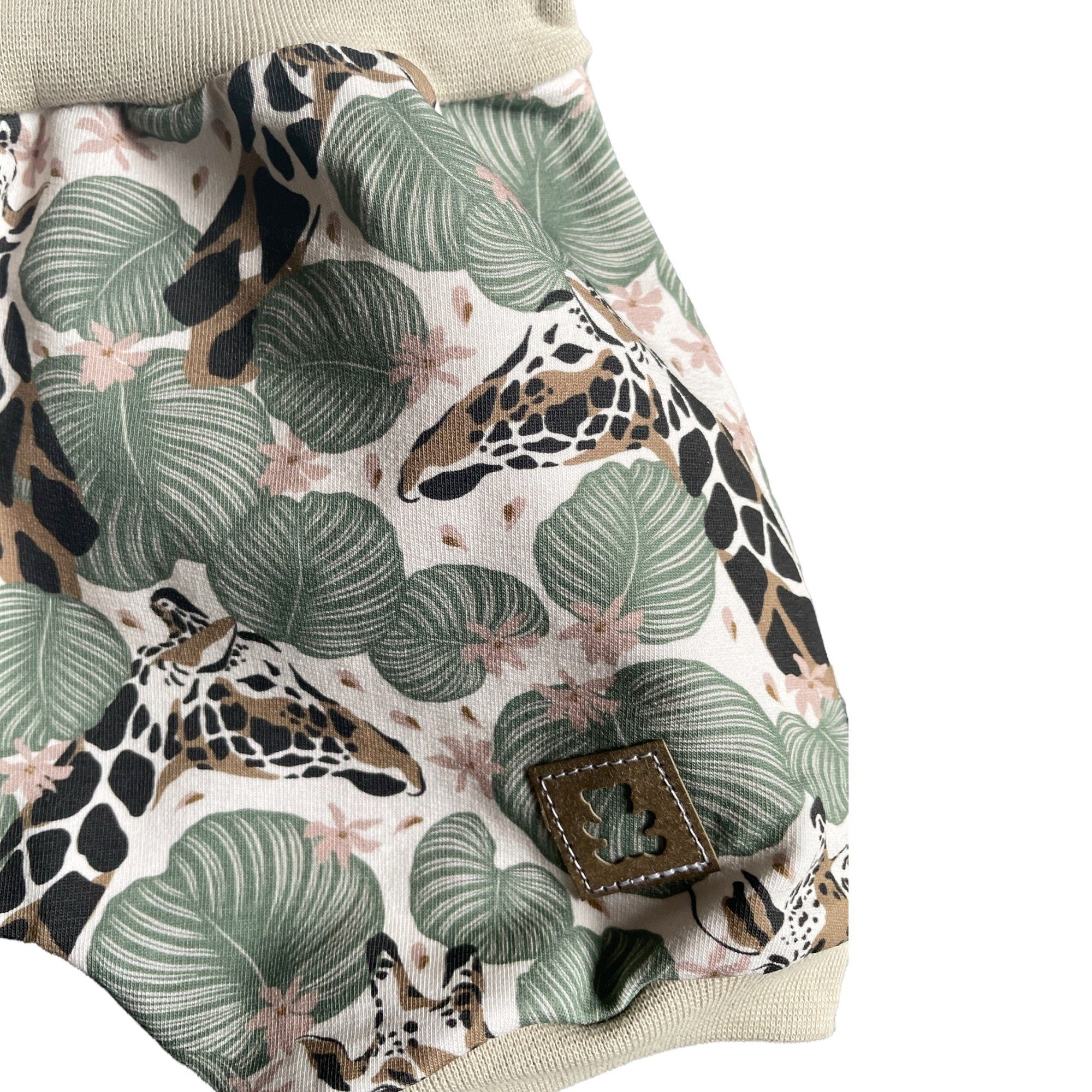kennydoo Body & Shorts Kinder- Baby Set Giraffe Dschungel Motiv (Set, 2 teilig) mit niedlichem Design