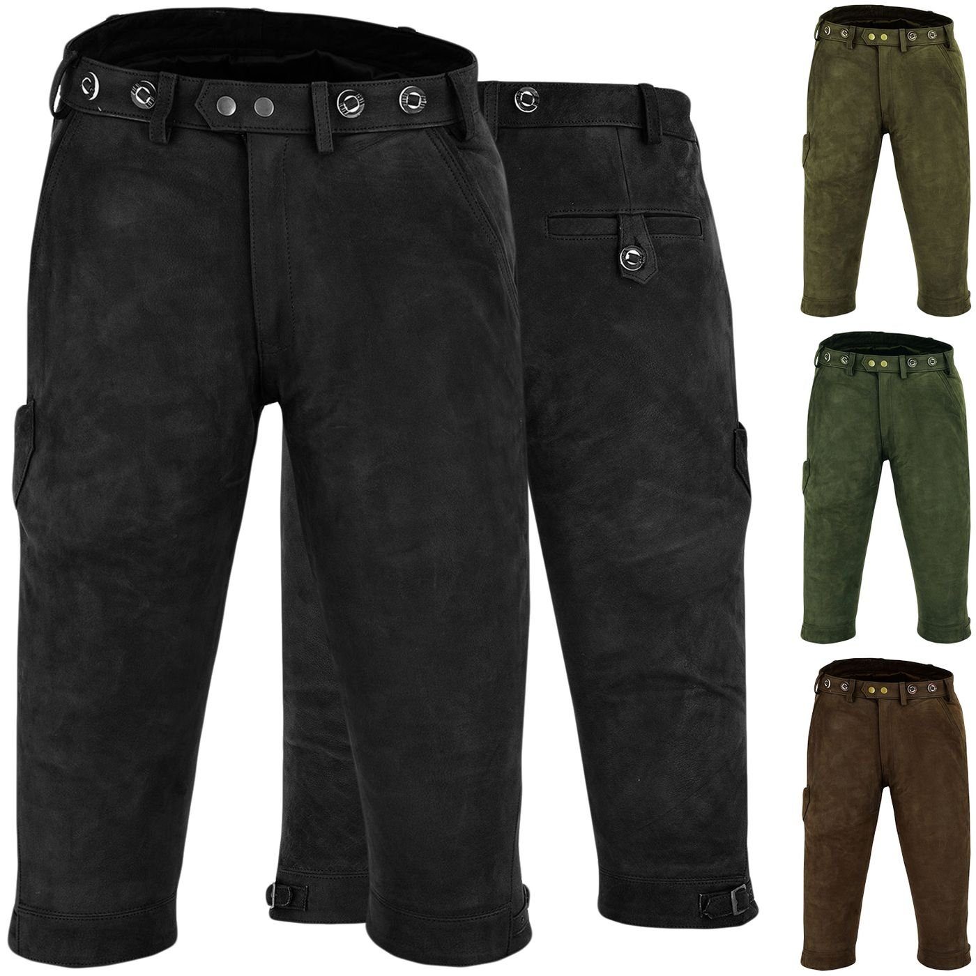 Jagd Trachtenlederhose GW600 lederhose German Jagdhose Schwarz wanderlederhose Kniebundhose Wear Lederhose