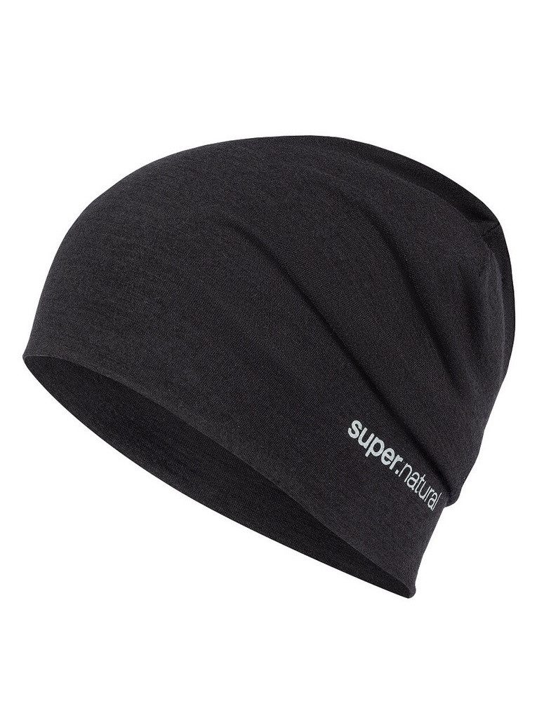 SUPER.NATURAL Beanie Mütze Everyday (Merino-Mix) schwarz - 1 Stück