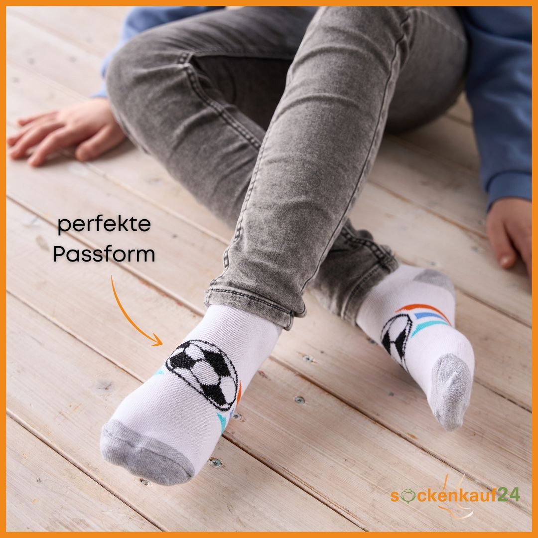 sockenkauf24 Sneakersocken 10 Paar Kinder Sneaker Socken Jungen & Mädchen Baumwolle Kindersocken (56568, 23-26) WP – Bild 4 von 5