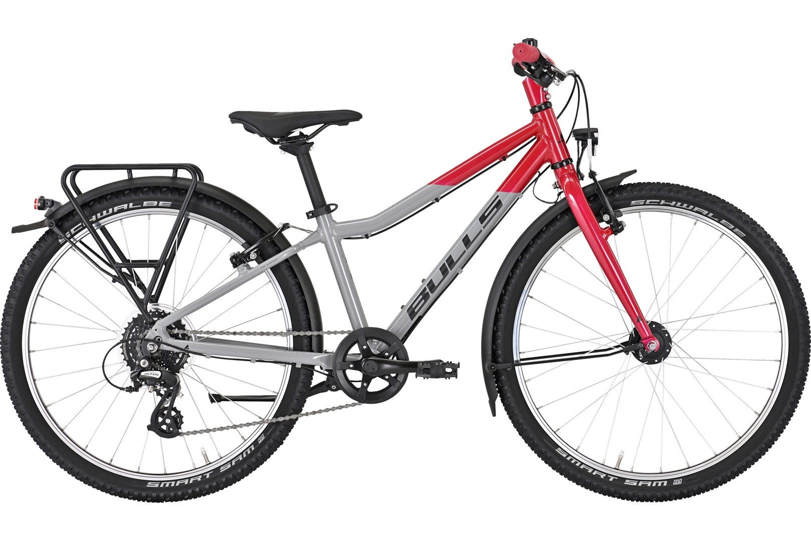 Bulls Kinderfahrrad Bulls Tokee Lite Street 24'' 8-Gang Jungen grau 2025, 8 Gang Shimano Altus RD-M310, Kettenschaltung