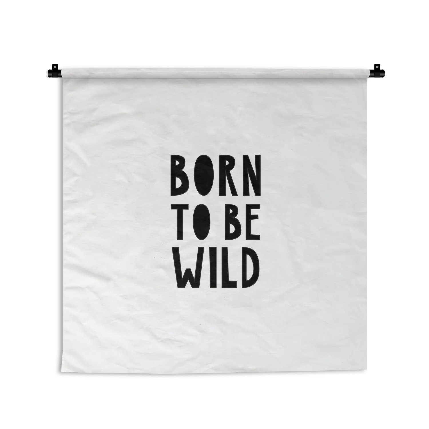 MuchoWow Wanddekoobjekt Zitate - Geboren um wild zu sein - Baby - Kinder - Sprichwörter, Wanddeko für Wohnzimmer, Schlafzimmer, Kleid, Wandbehang, Kinderzimmer