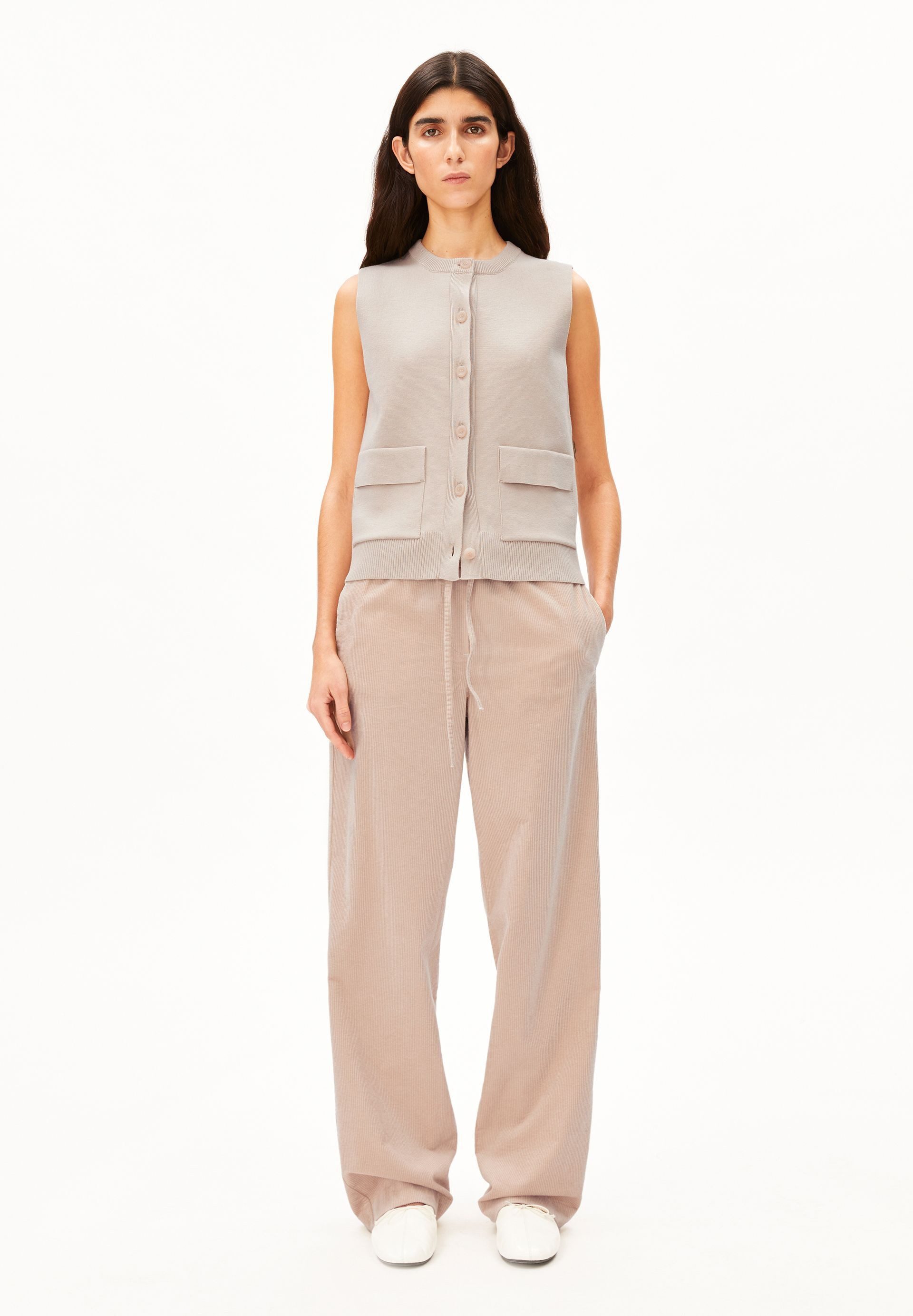 Armedangels Stoffhose JAIMILAA CORDUROY Webhose aus Bio-Baumwoll Mix (High Waist, Relaxed Fit)