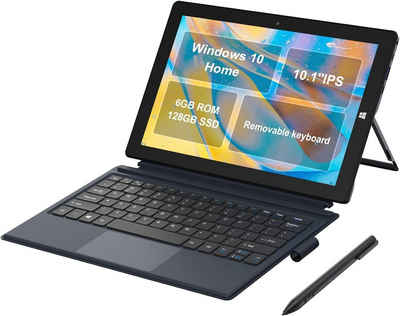 AWOW Windows10 Home, Intel Celeron N4120 6GB eMMC Tablet (10,1", 128 GB, Windows 10, mit Abnehmbarer Deutsch Tastatur(QWERTZ),Touchstift, 2.4G+5G WiFi)