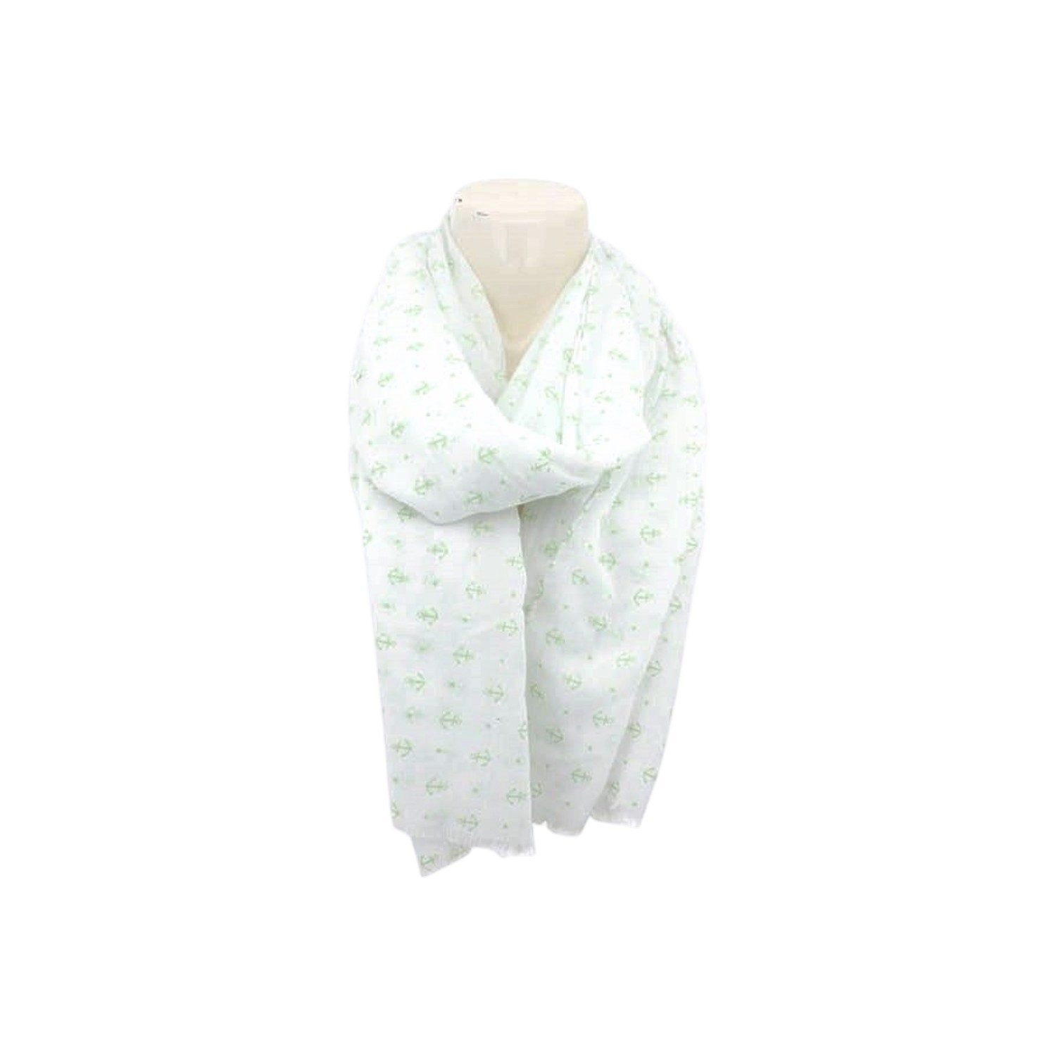 VewoTex Modeschal Sommer Damen Schal » Maritimes Design » Halstuch mit Ankern, (Einzelner Schal, 1-St. Kein Set), » leichter Sommerschal 180 x 70 cm » Damenschal weich & dünn