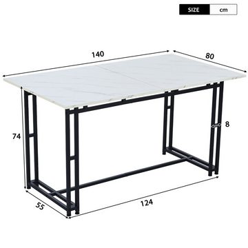 HAUSS SPLOE Essgruppe Essgruppe mit Esstisch und Stühle Küchen Esstisch Set, (5-tlg., Die Länge und Breite des Esstisches betragen 140 x 80 cm), Moderne Küche Esstisch Set