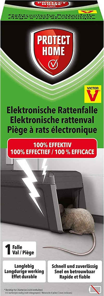 Protect Home Schlagfalle PROTECT HOME Elektronische Rattenfalle sauber und sicher gegen Ratten