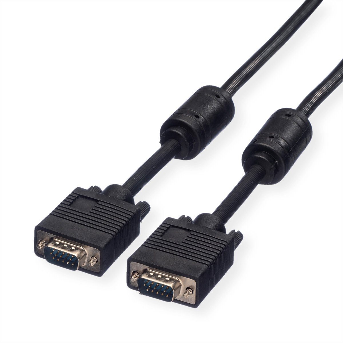 ROLINE SVGA-Kabel HD15 ST - ST mit Ferritkern Video-Kabel, HD D-Sub 15-polig (HD-15), VGA Männlich (Stecker), HD D-Sub 15-polig (HD-15), VGA Männlich (Stecker) (1000.0 cm)