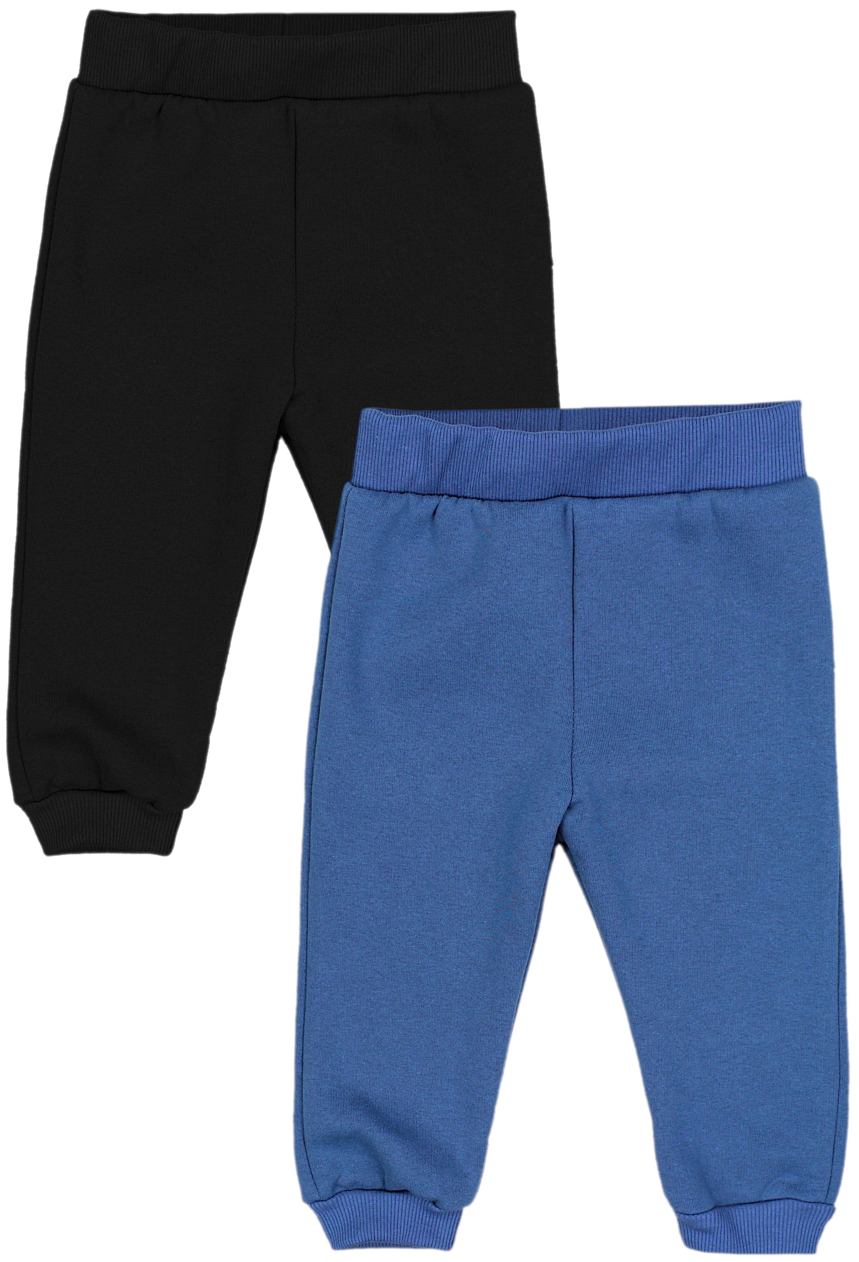 Hosen 2er Warm Winter TupTam Babyhose Schwarz Baby Fleecehose / Jeansblau Jungen Joggingshose Pack