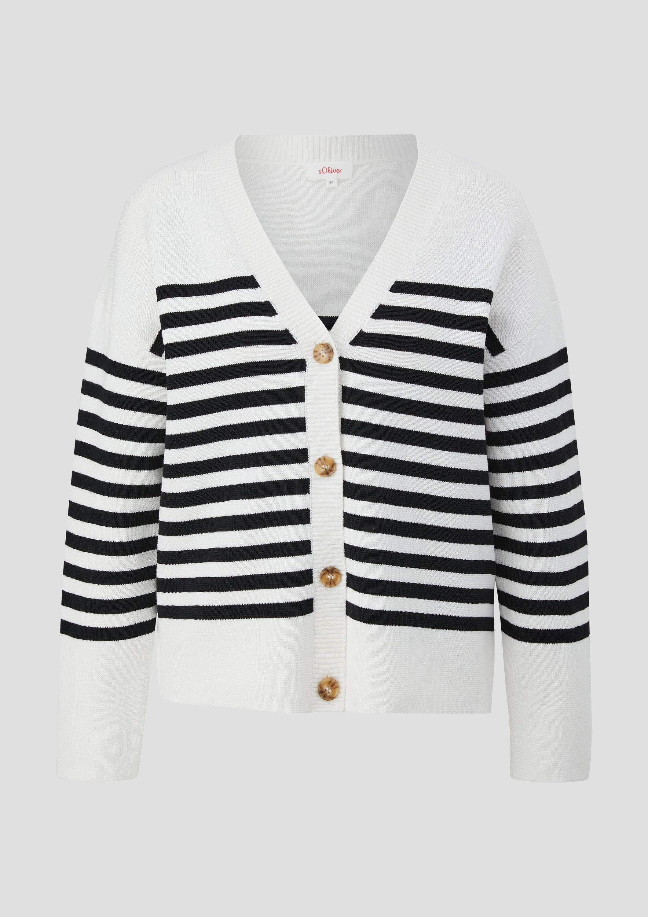 s.Oliver Cardigan Strickjacke Strickjacke in gestreiftem Muster