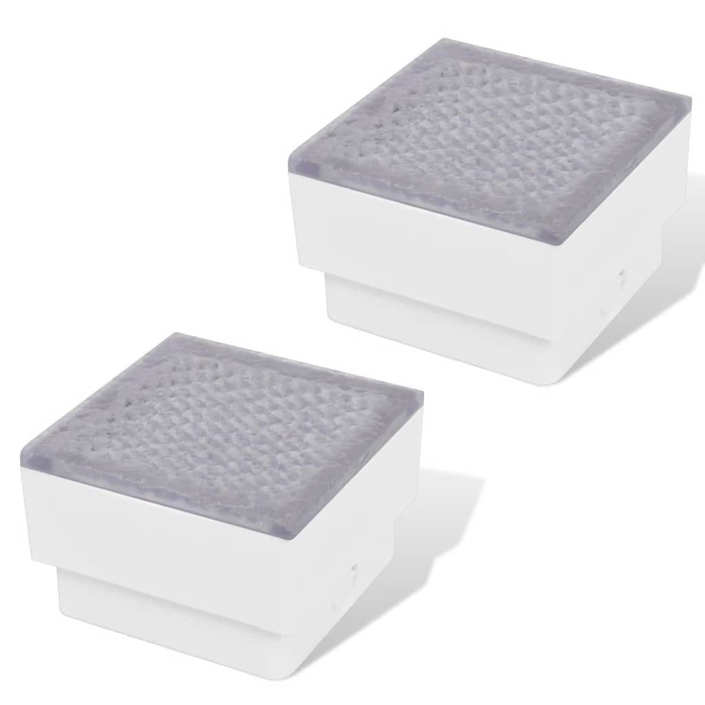 vidaXL LED Einbauleuchte 2 x LED Boden-Einbauleuchte 100 x 100 x 68 mm