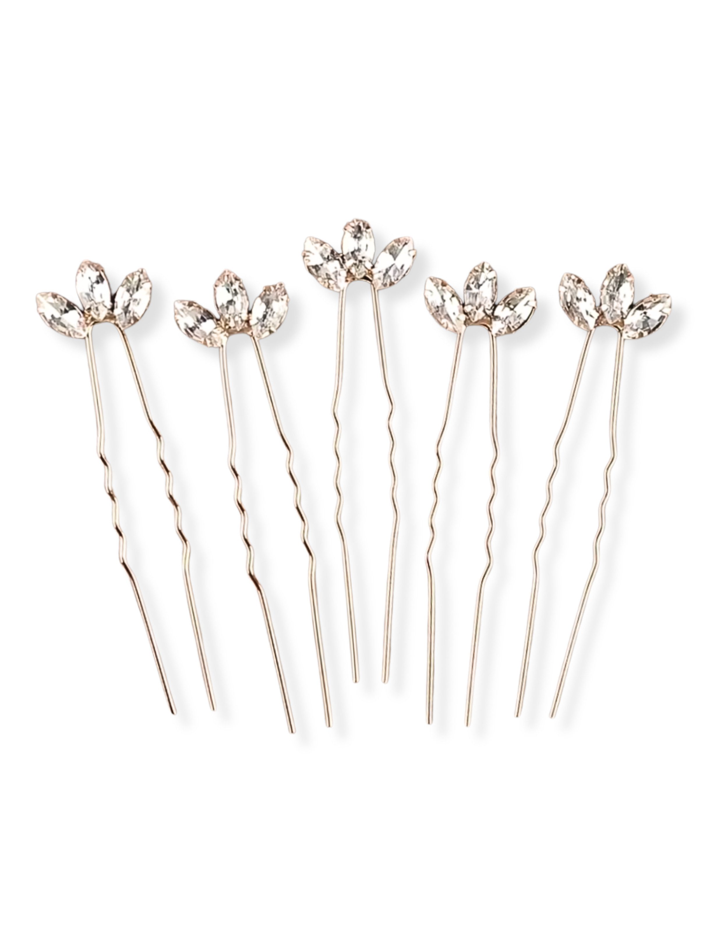 ANNIS WIESBADEN EST. 2021 Haarnadeln Funkelnde Strass Haarnadeln – Elegante Haarpins mit Kristallen, Set, bestehend aus 5 Stück