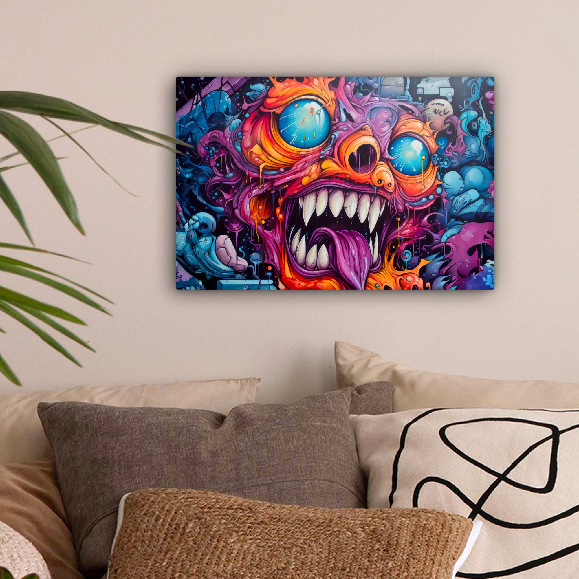 OneMillionCanvasses® Leinwandbild Monster - Graffiti - günstig online kaufen