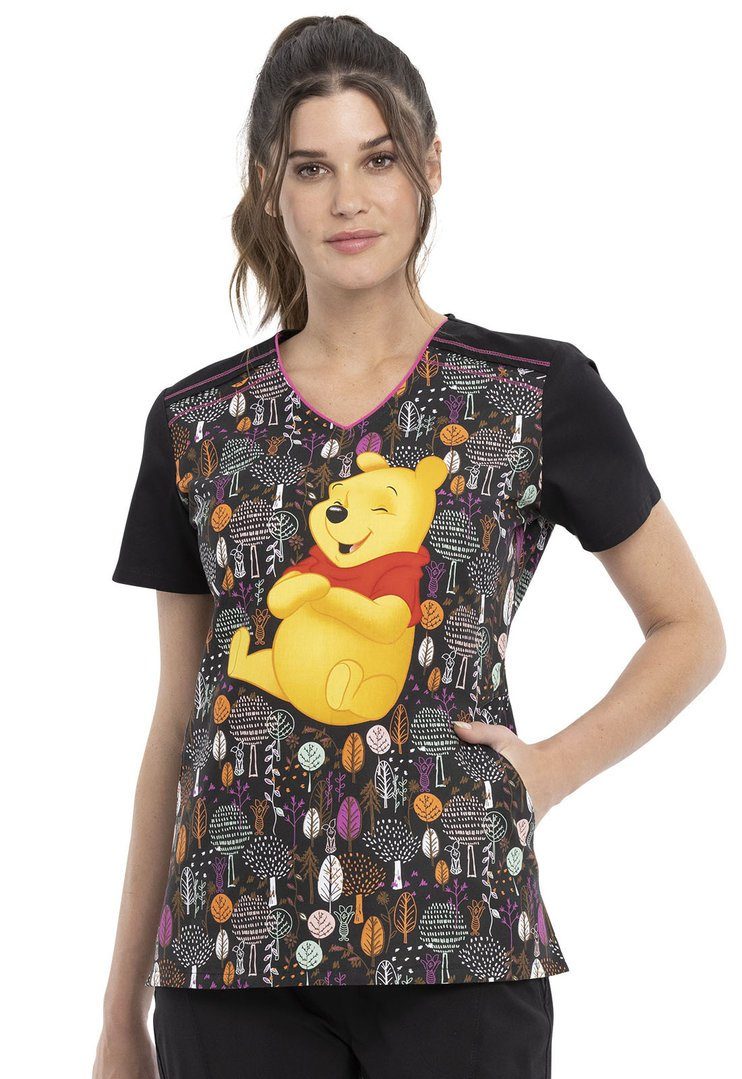 Cherokee Funktionsbluse Bunt bedruckter Damen Kasack "Winnie puuh" Kasack mit Motiv