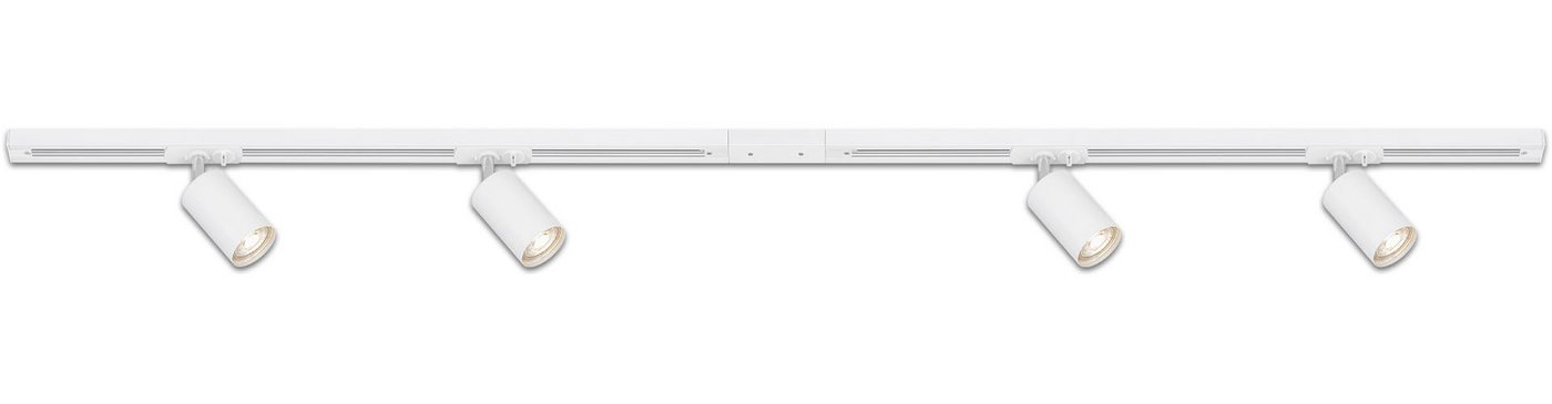 Briloner Leuchten Schienensystem-Sets RAIL, ohne Leuchtmittel, Schienensystem Rail 1,5 m Weiß max. 9W Decke Wohnzimmer Büro Küche