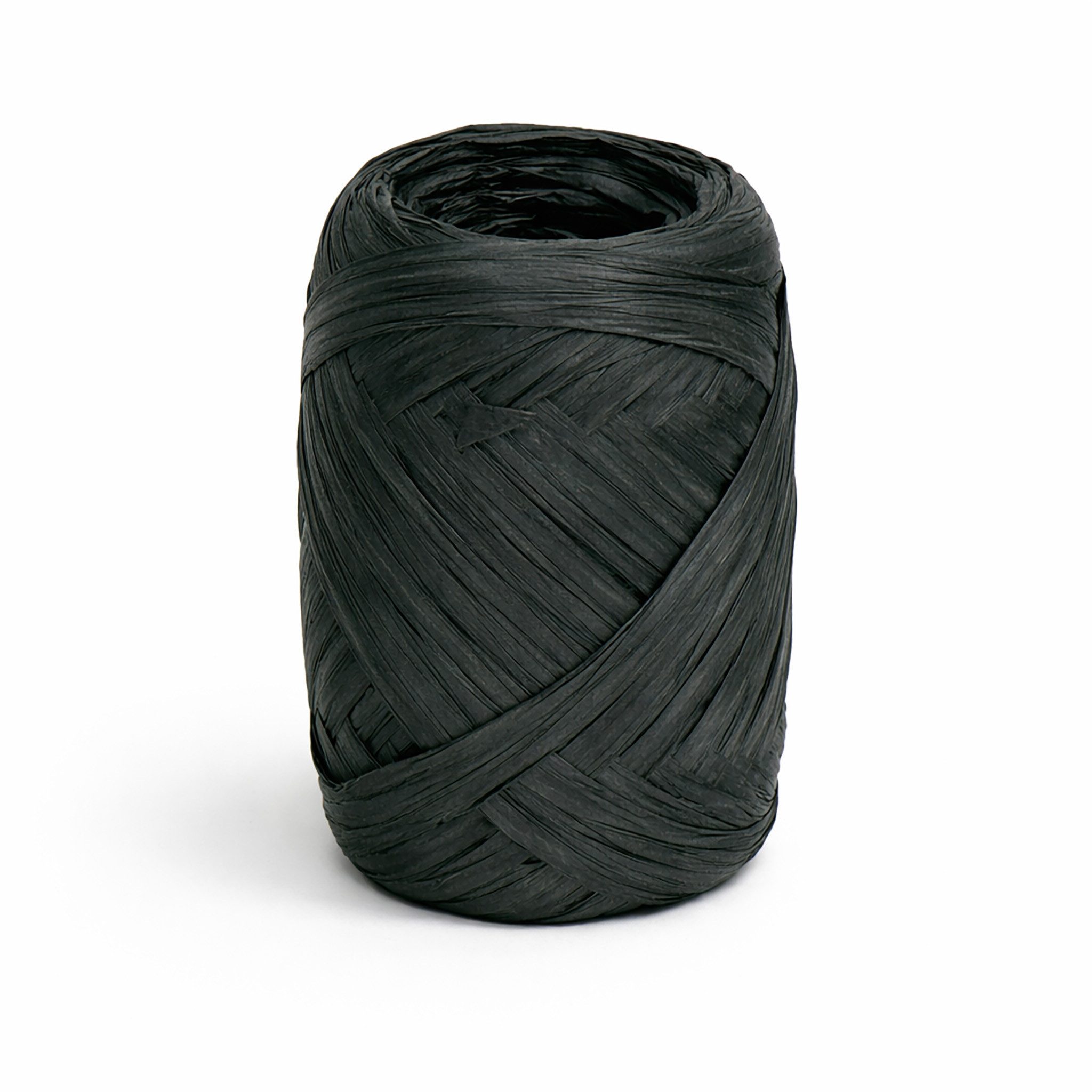 Creativery Bastelband, Papierband Raffiabast 20m Rolle Schwarz