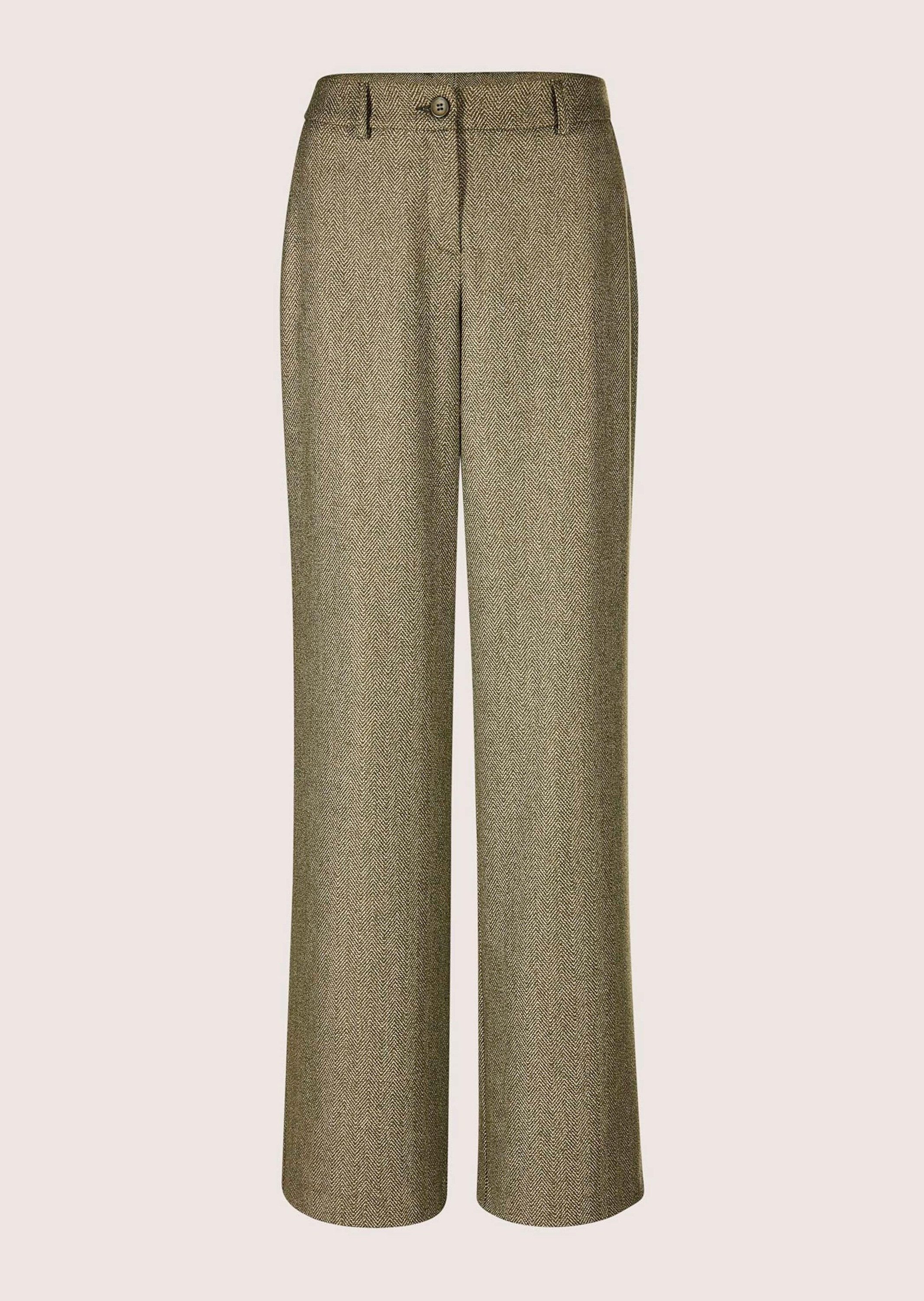 Stoffhose Palazzohose im Fischgratdesign